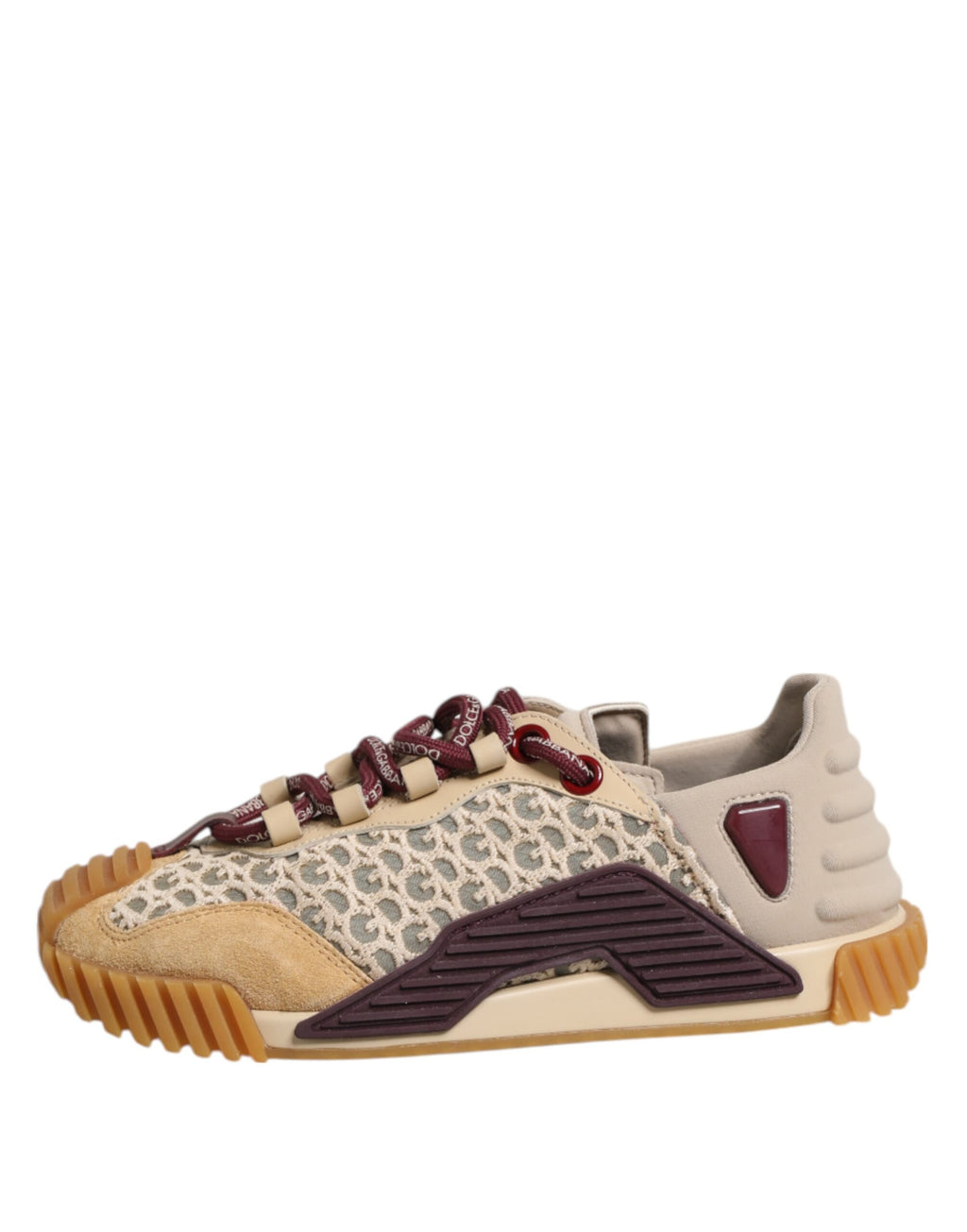 Beige Neoprene DG Logo NS1 Lace Sneakers Shoes