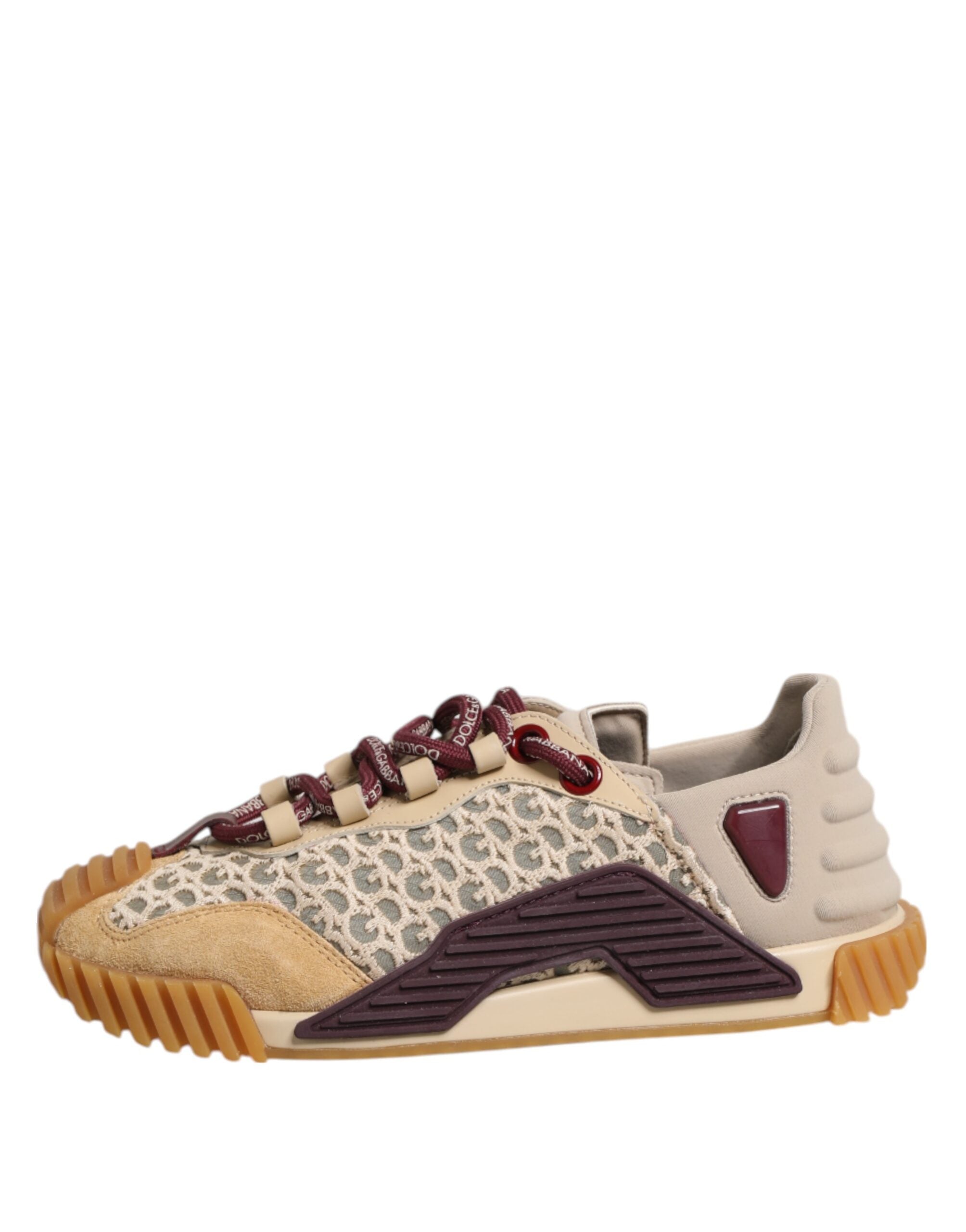 Beige Neoprene DG Logo NS1 Lace Sneakers Shoes
