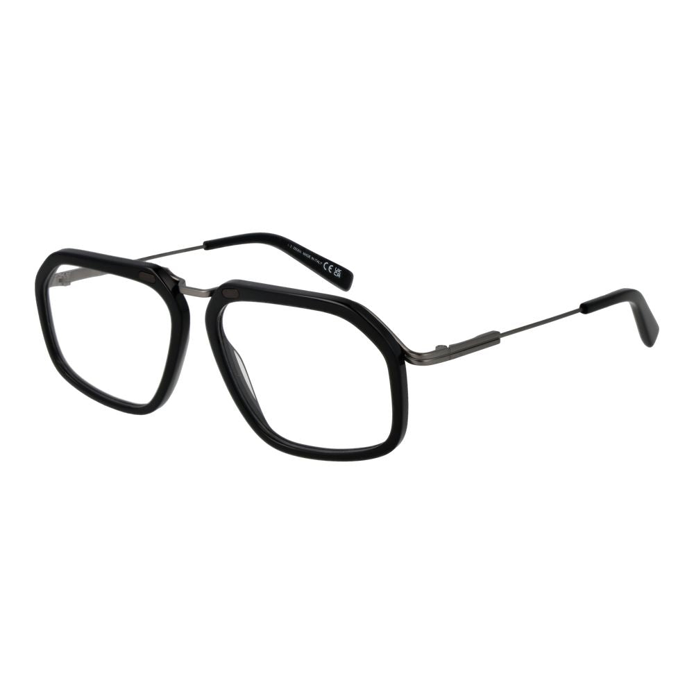 Ermenegildo Zegna Black Metal Glasses (Frames)