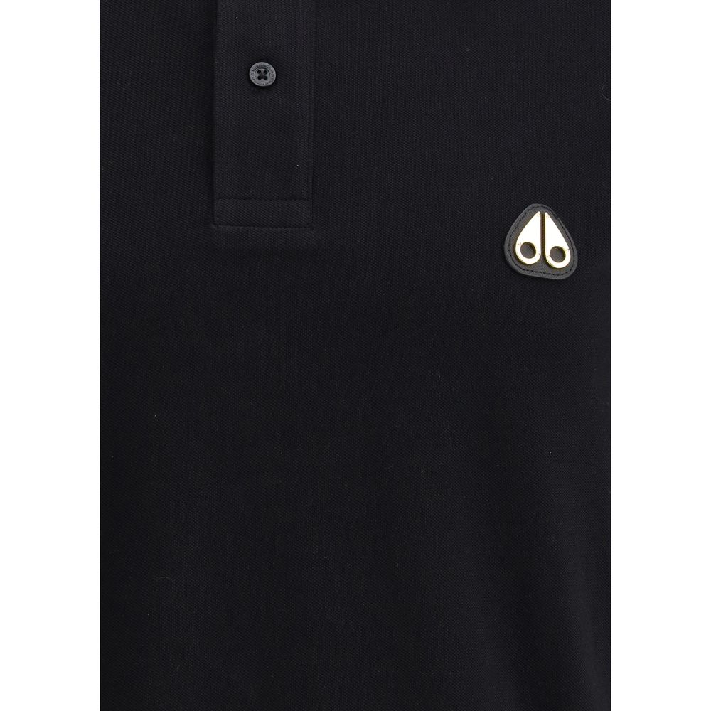 Moose Knuckles Black Cotton Polo Shirt