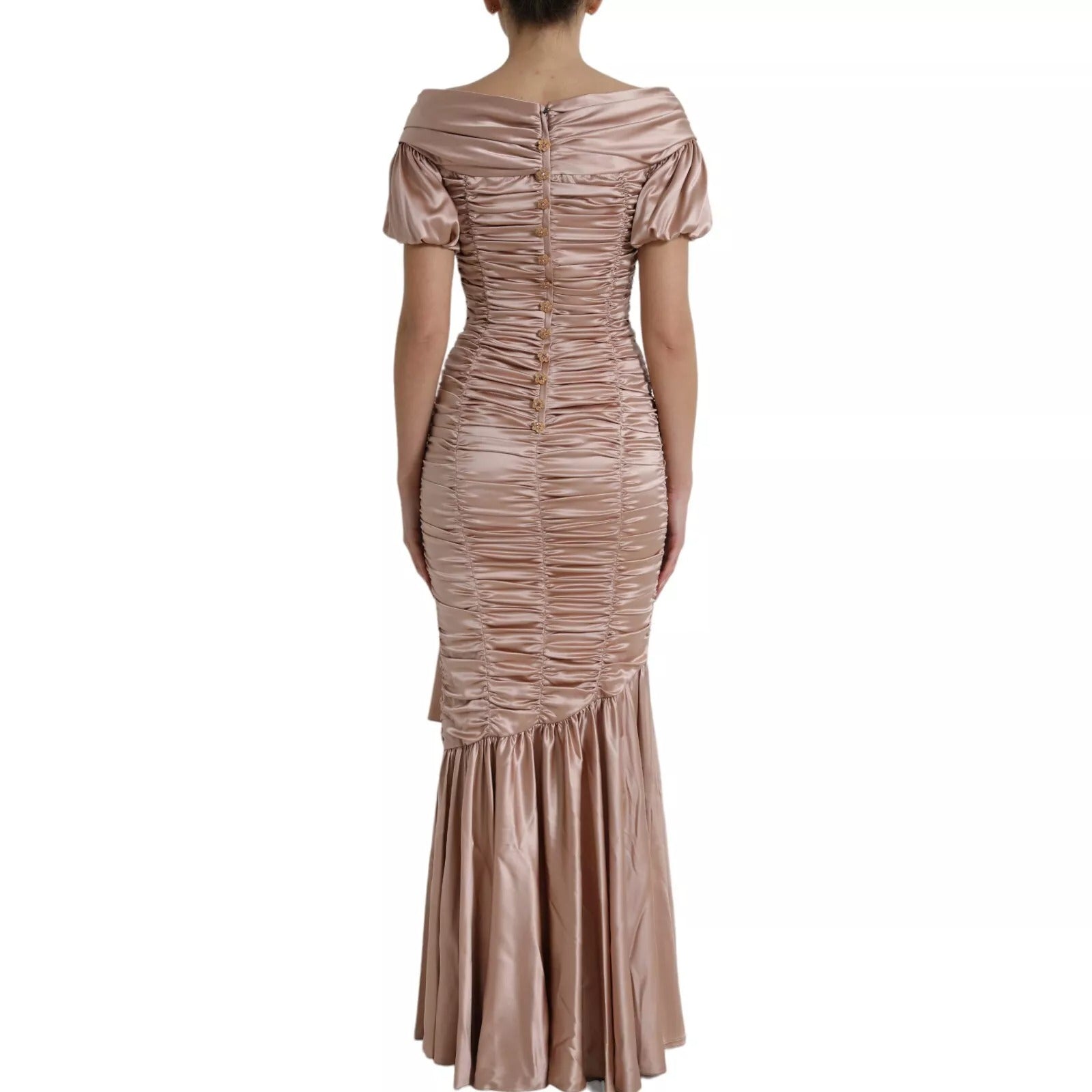 Pink Silk Stretch Sheath Mermaid Gown Dress