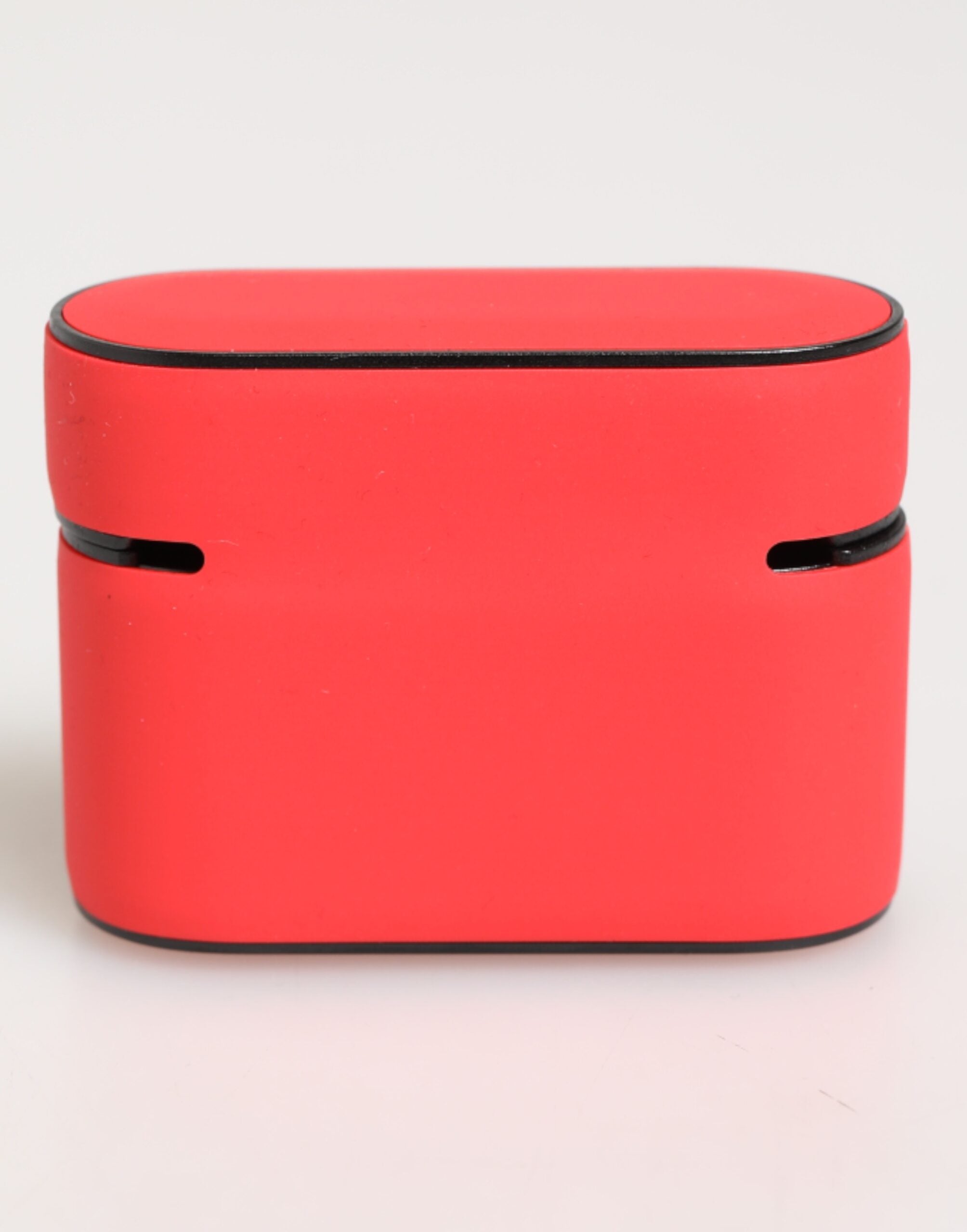 Red PVC DG Logo Embossed Men Flip Holder  Airpods Case