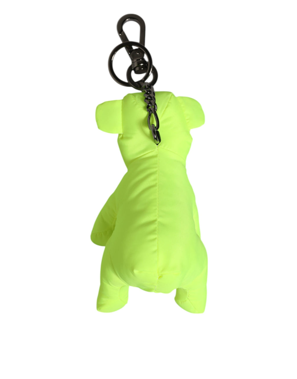 Neon Green Bear Embroidered Logo Men Keychain Clasp  Keyring