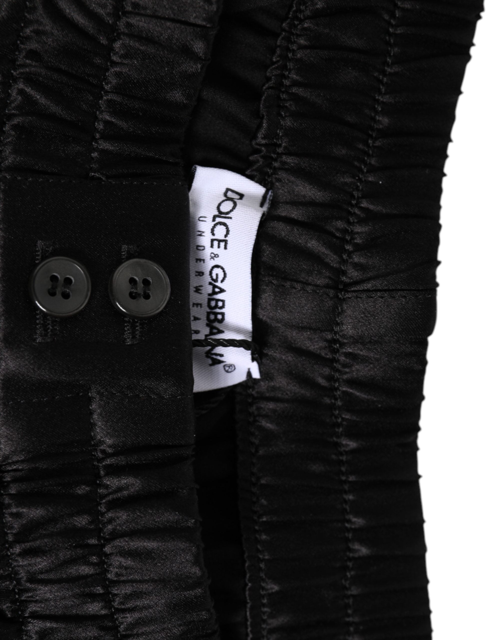 Black Silk Satin Elastic Men Boxer Short Swimwear