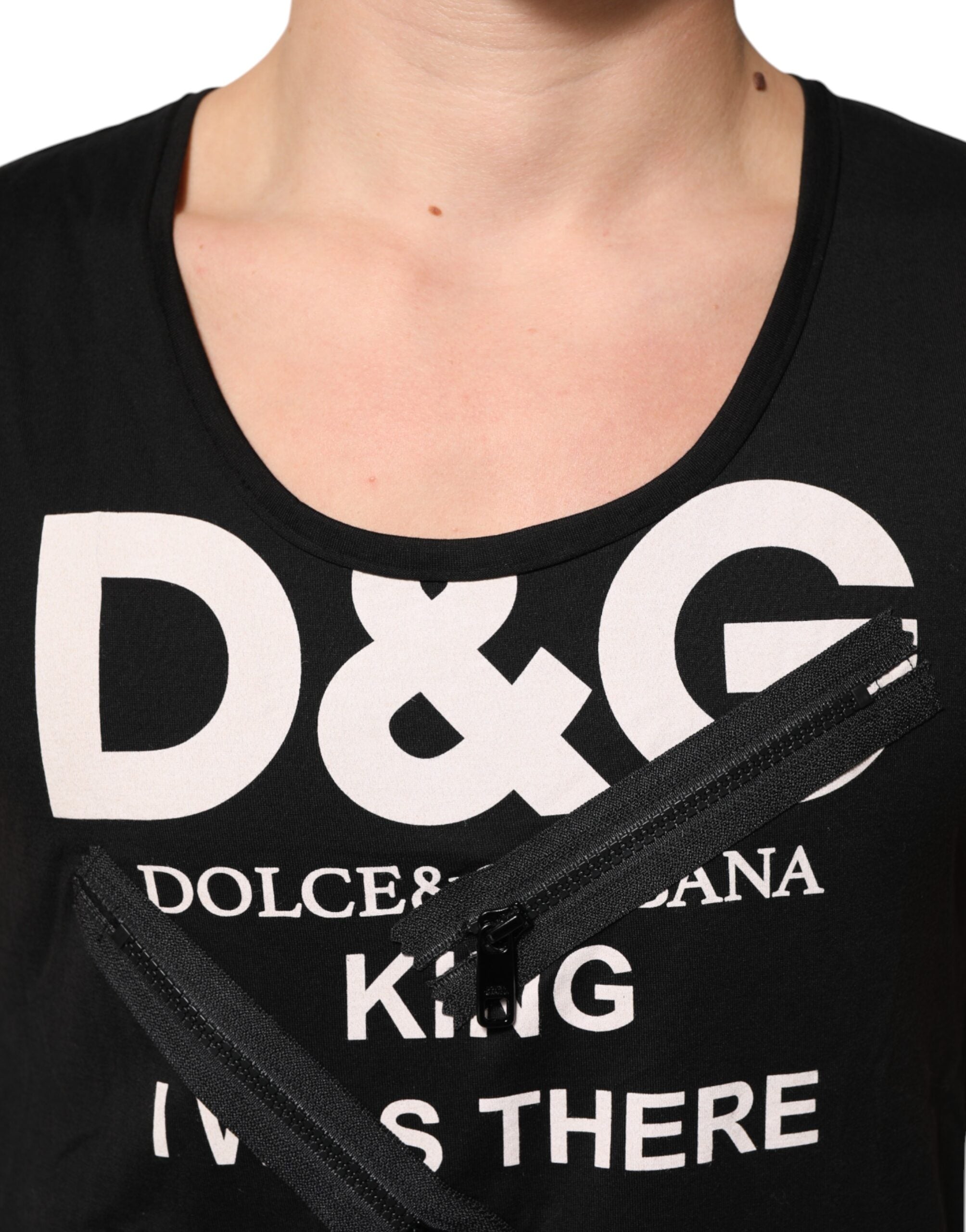 Black Cotton Sleeveless Tank Top DG Logo Men T-shirt