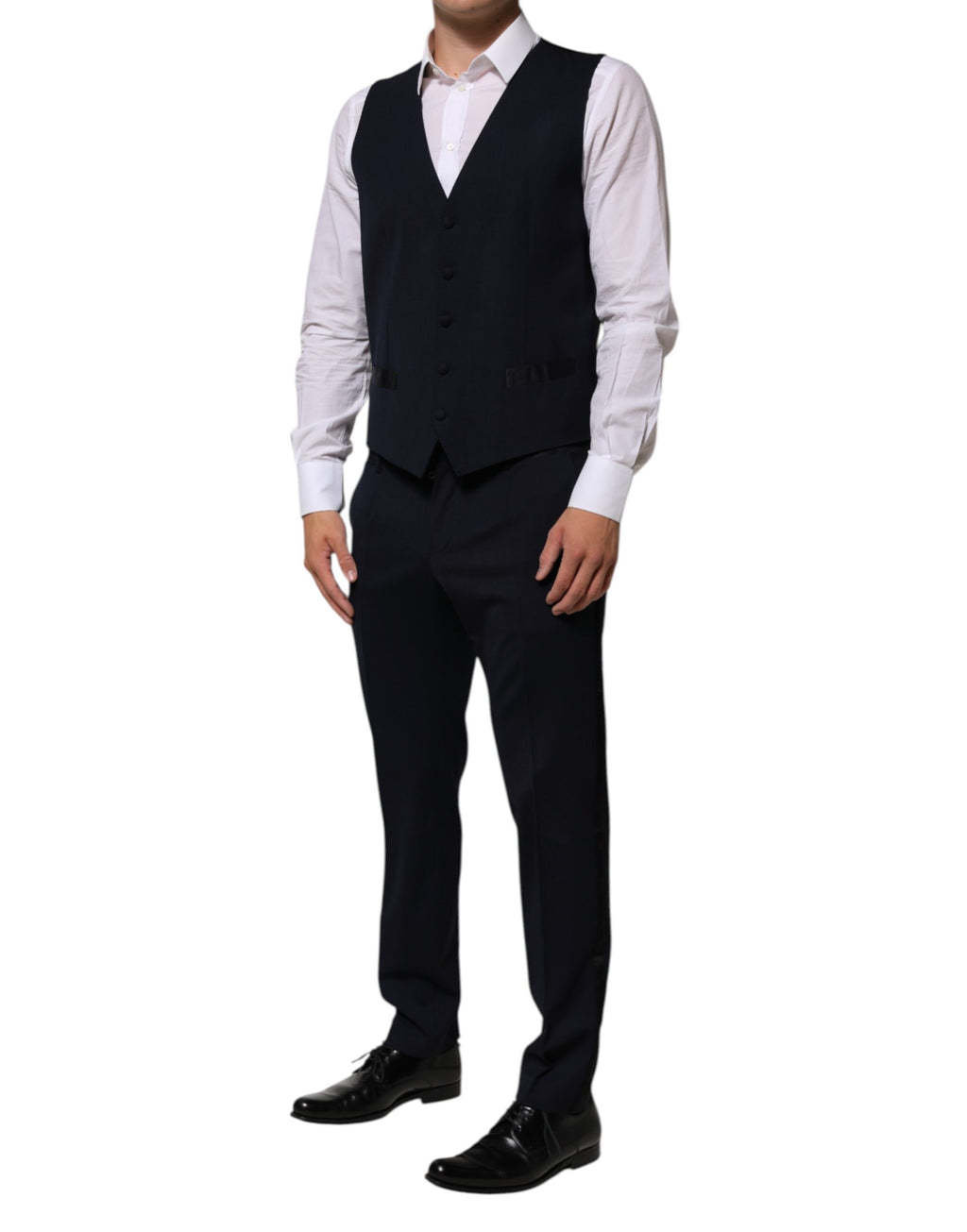 Black Wool 3 Piece Slim Fit Formal Men Suit