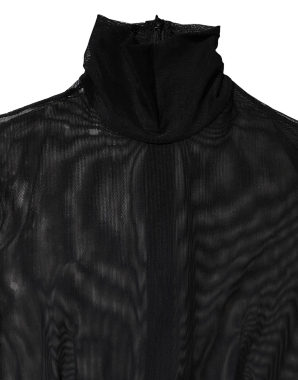 Black Sheer Mesh Long Sleeve Jumpsuit Bodysuit Dress