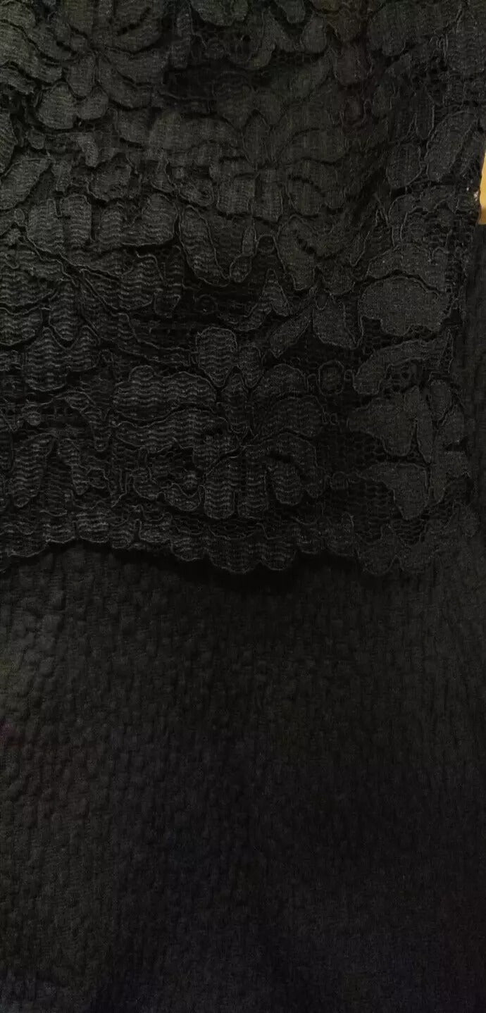 Black Lace Gown Bodycon Sheath STAFF Dress