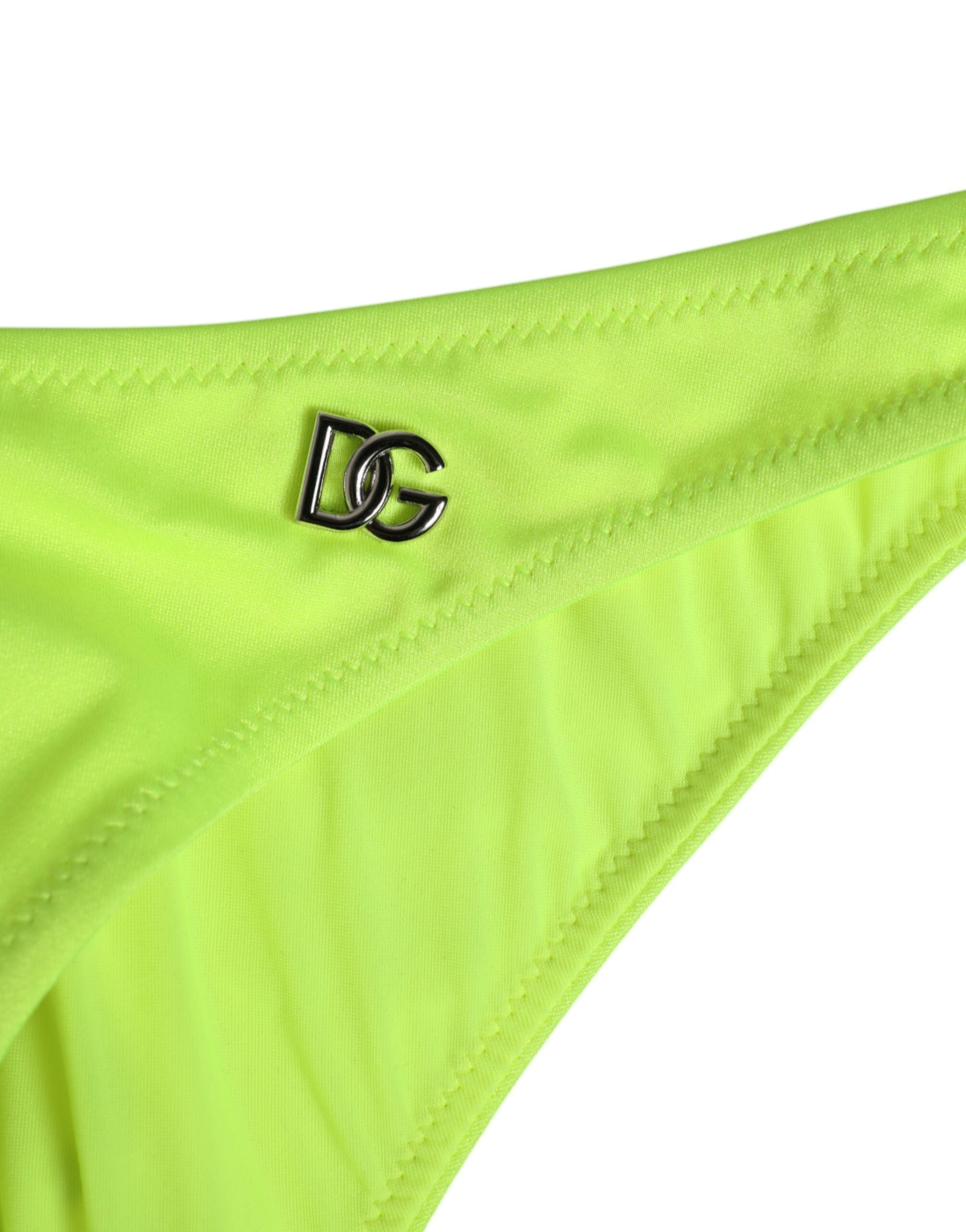 Neon Green DG Logo Swim Briefs Women Underwear