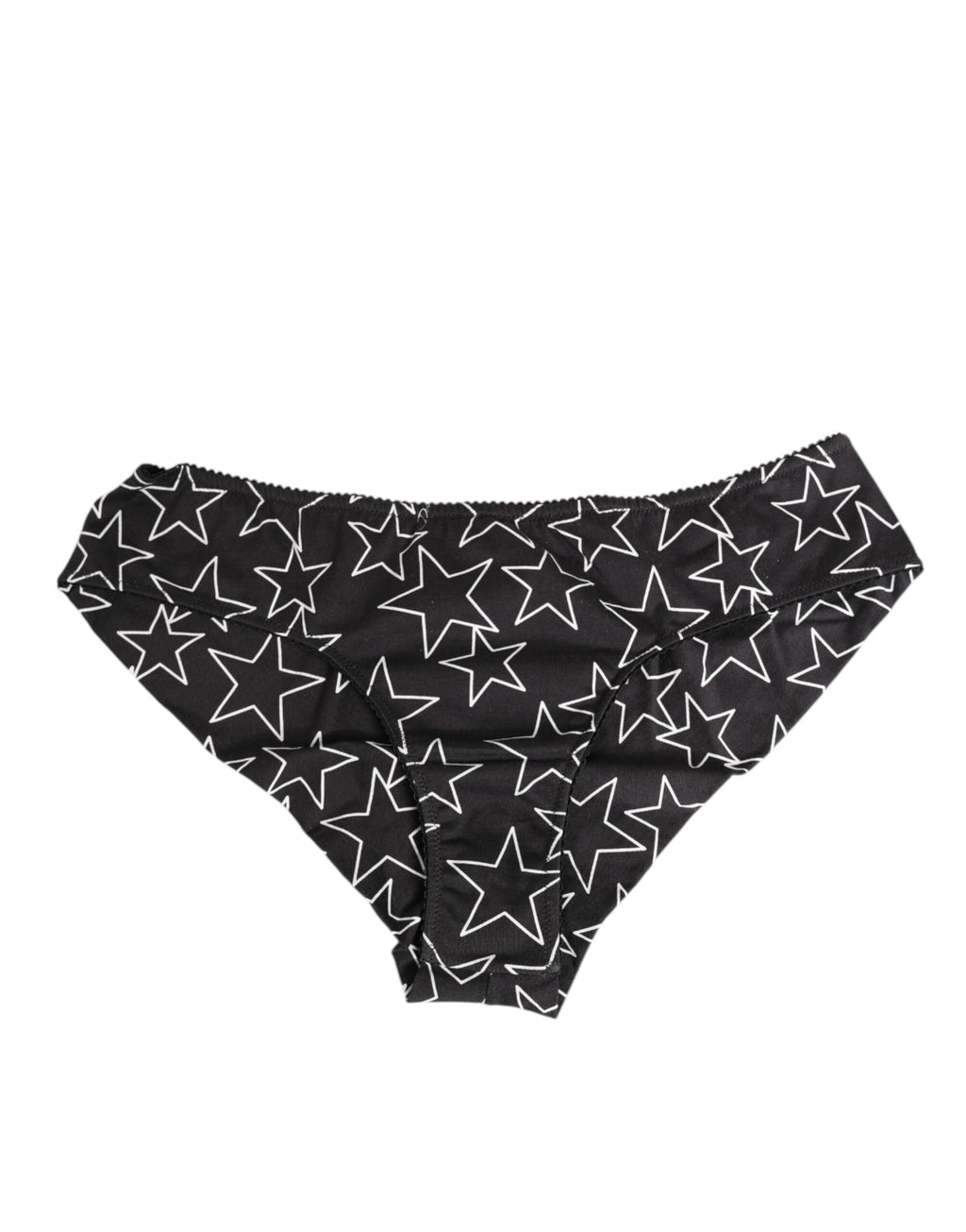 Black White Star Print Cotton Slip Panty Underwear