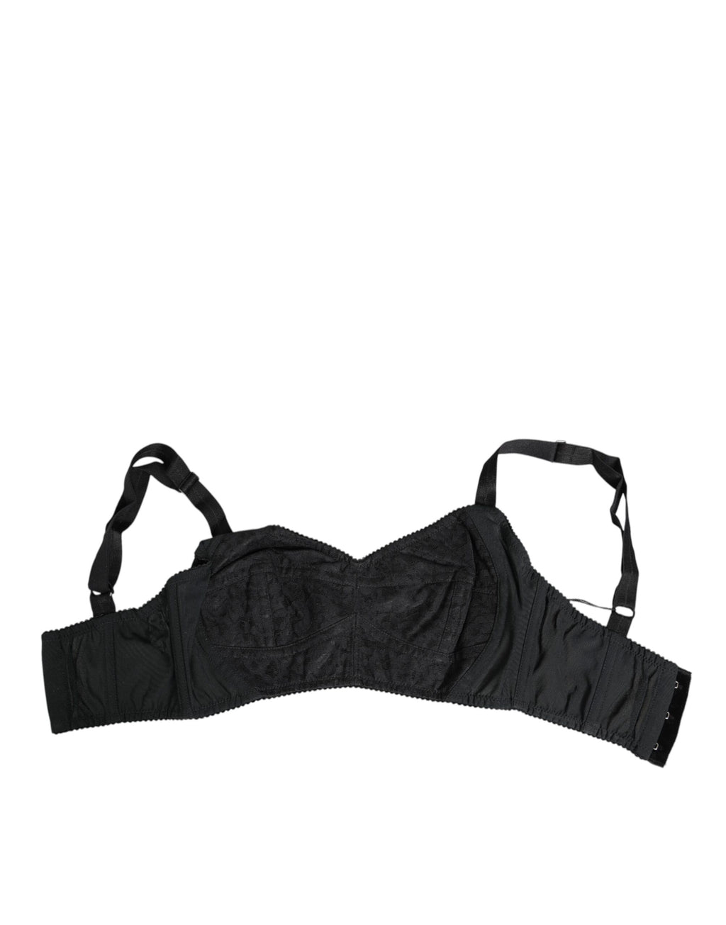 Black Stretch Nylon Bustier Bra Underwear