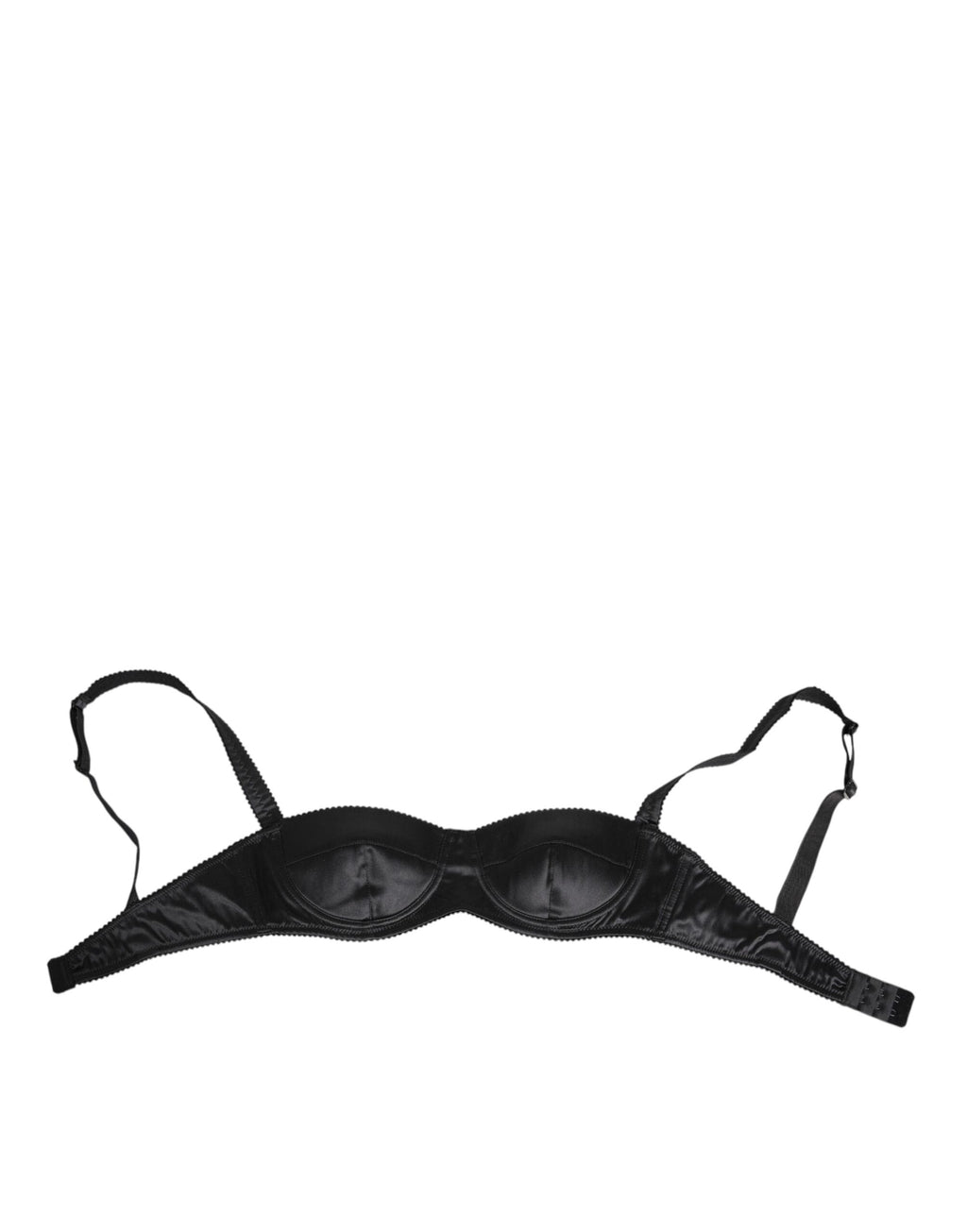 Black Silk Satin Wireless Lingerie Bra Underwear