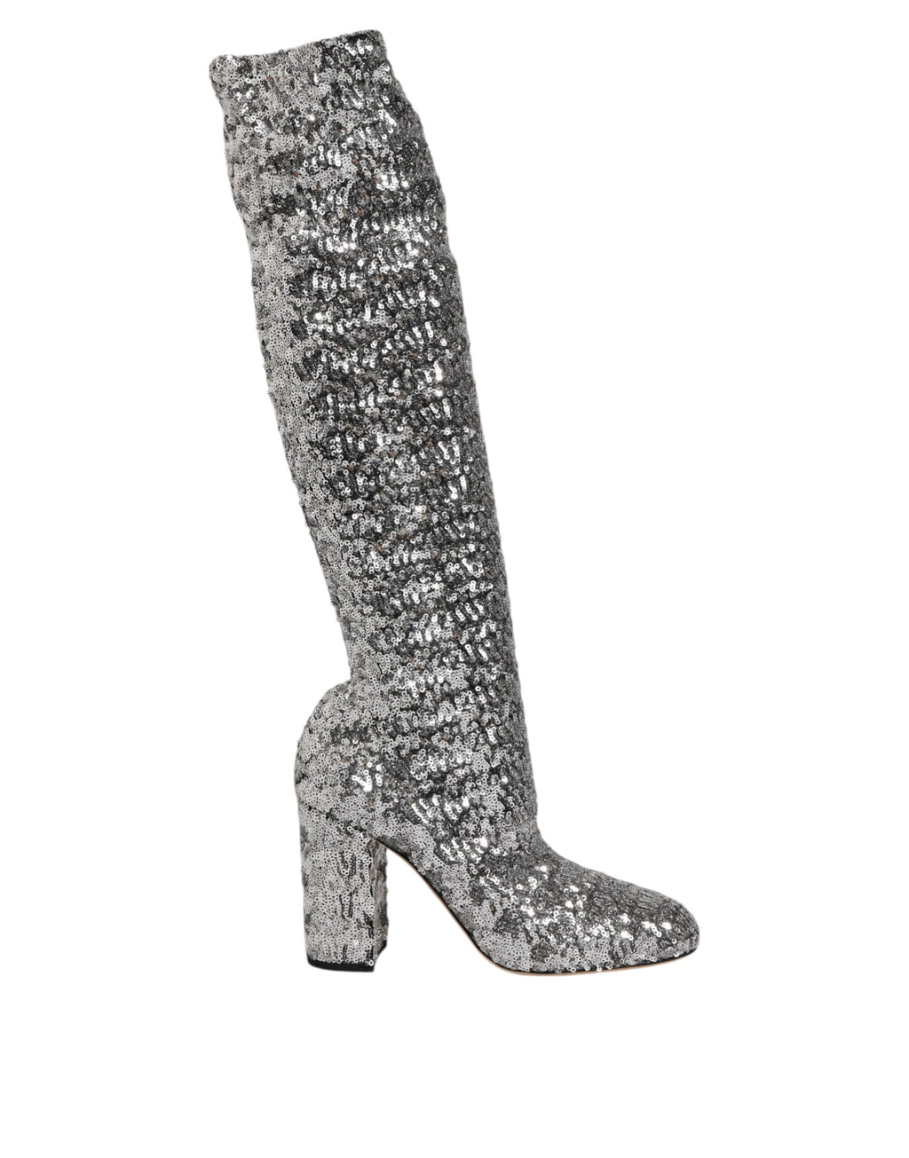Shoes Silver Sequins Glitter High Heel Boot Shoes