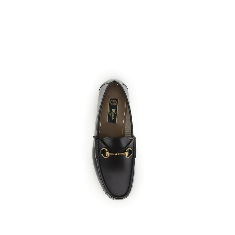 Gucci Brown Calf Leather Bos Taurus Slip-On Loafers