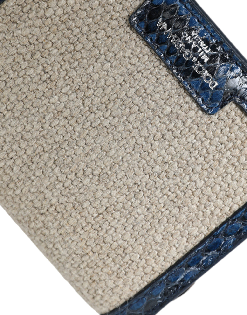 Beige Raffia Blue Leather Trim Mini Shoulder Purse Crossbody Bag