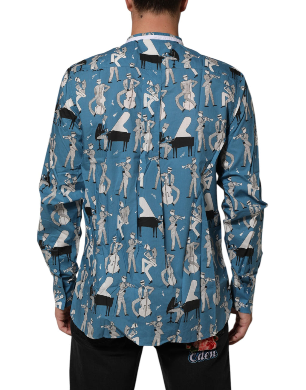 Blue Jazz Printed Cotton Button Front Shirt