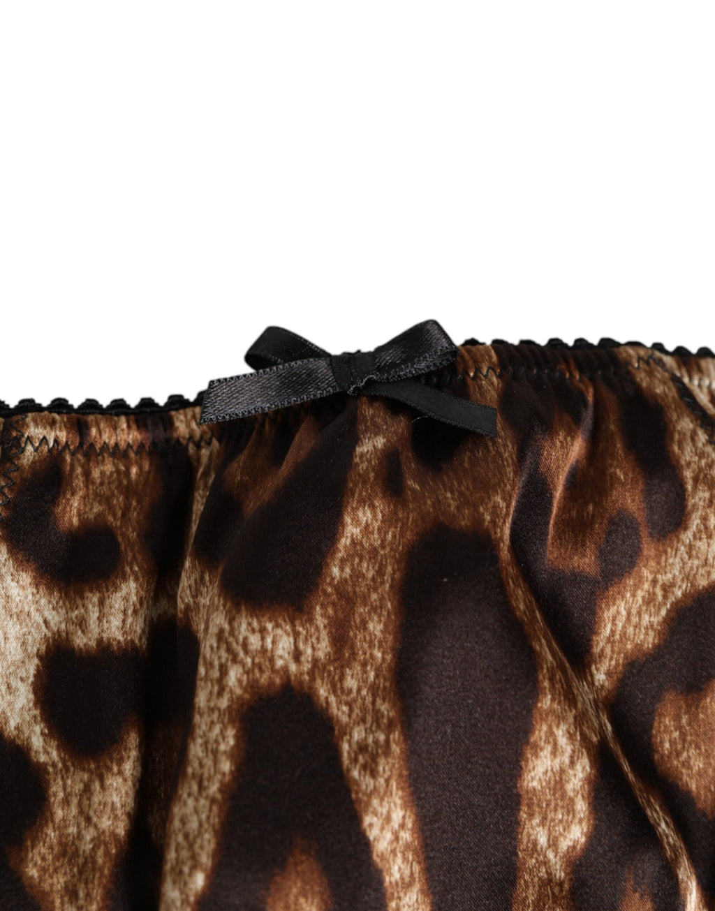 Brown Leopard Silk Mid Waist Panty Underwear