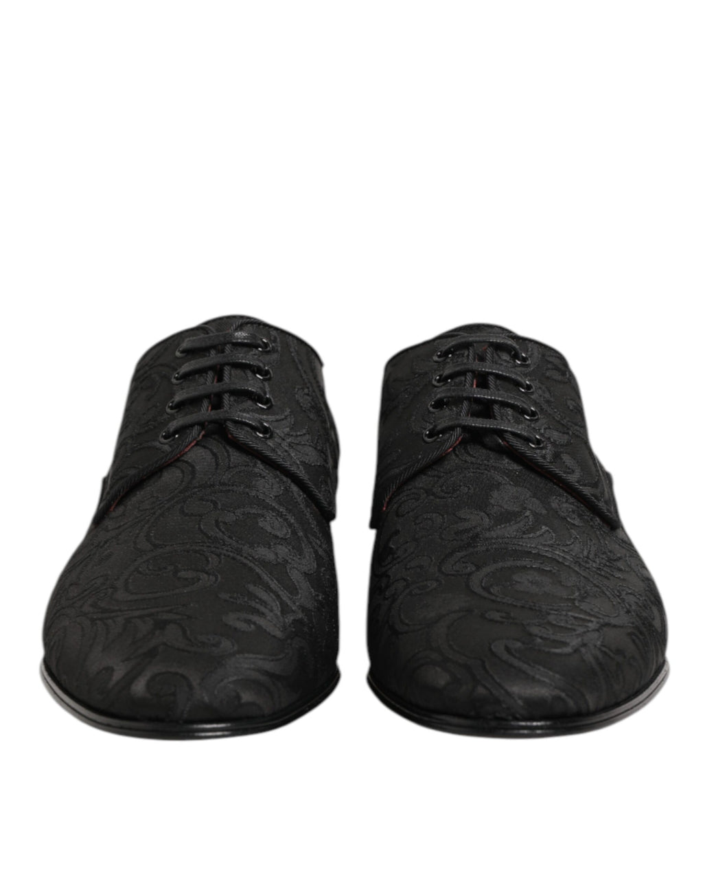 Black Brocade Lace Up Derby Men Dress Shoes