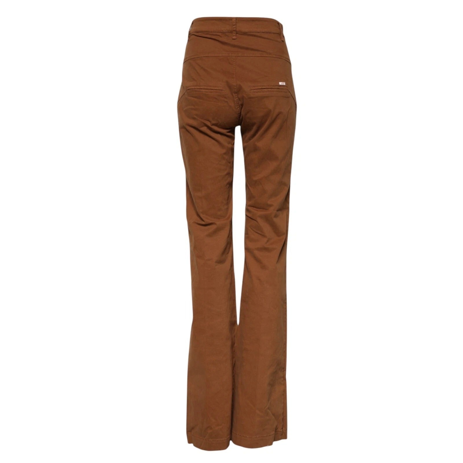 Brown High Waisted Flared Cut Pants