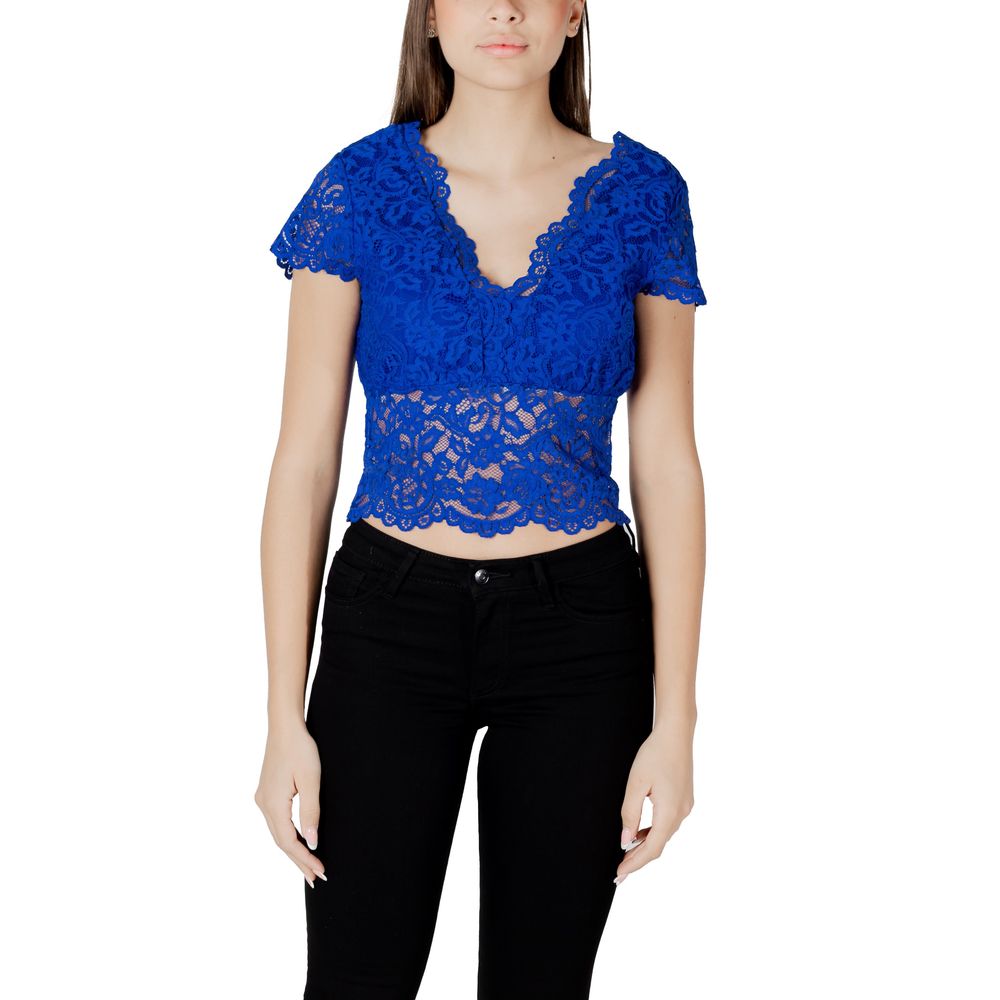 Morgan De Toi Blue Polyamide Top