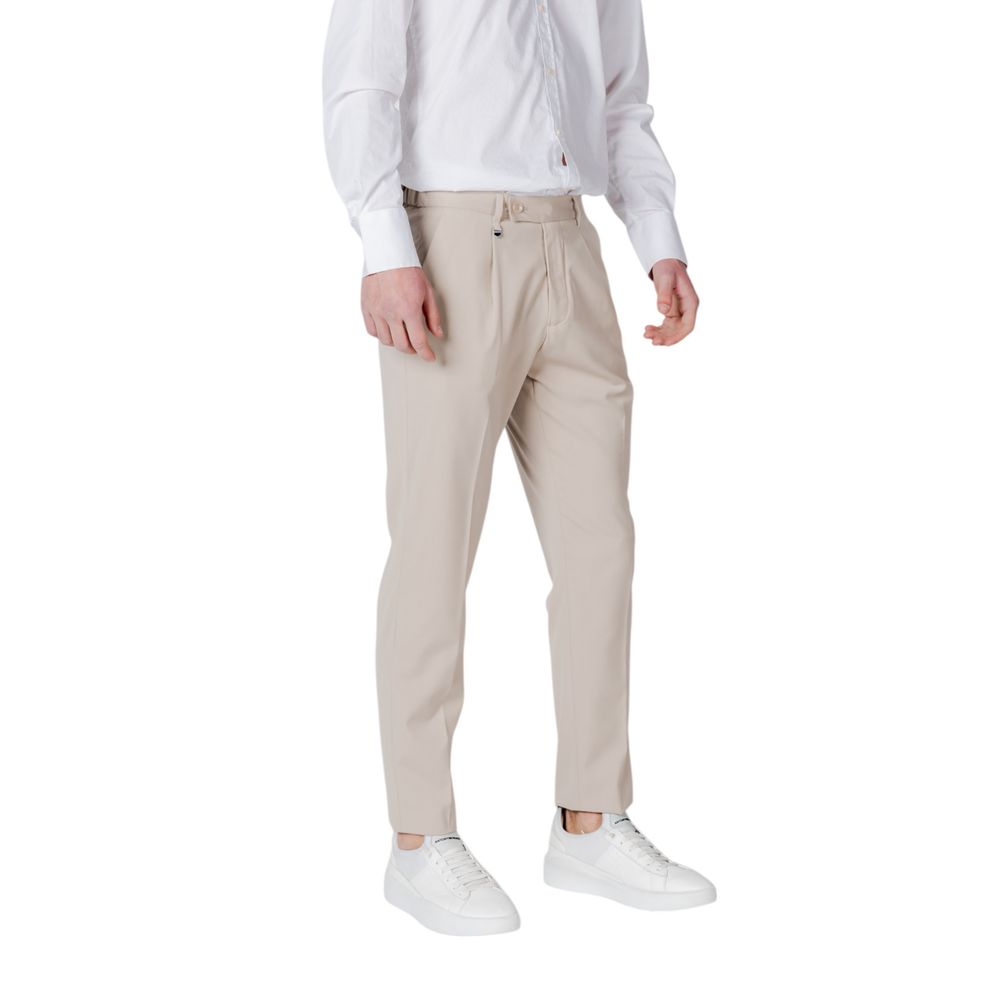Beige Polyester Pant