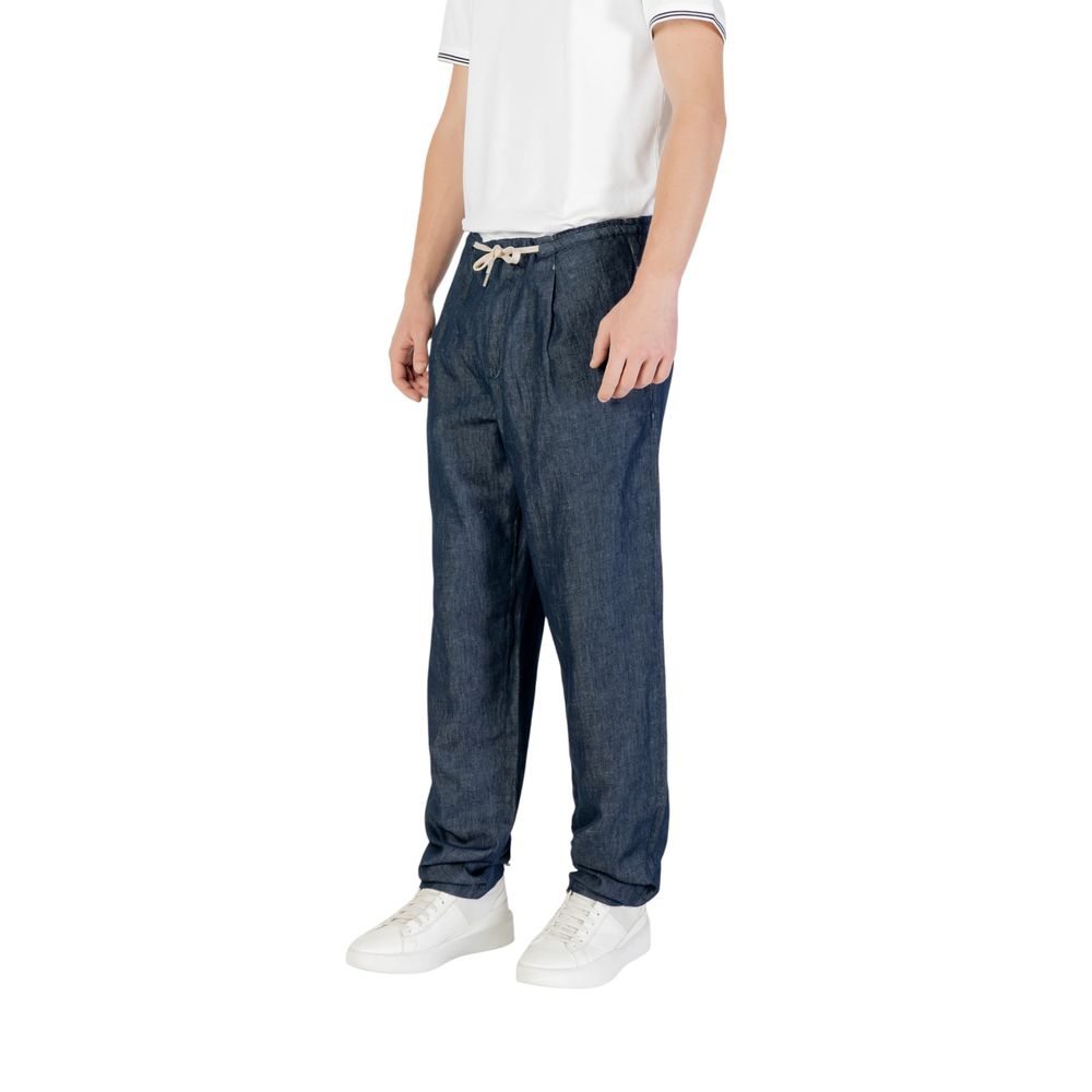 Replay Blue Cotton Casual Pants