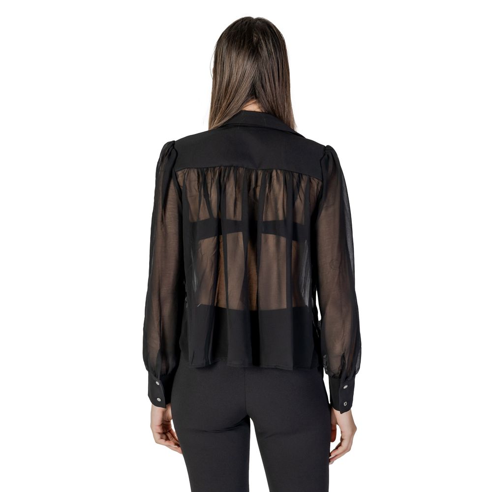 Black Polyester Blouse