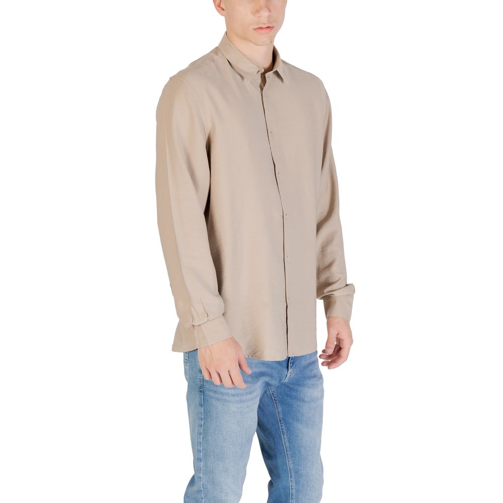 Beige Viscose Shirt