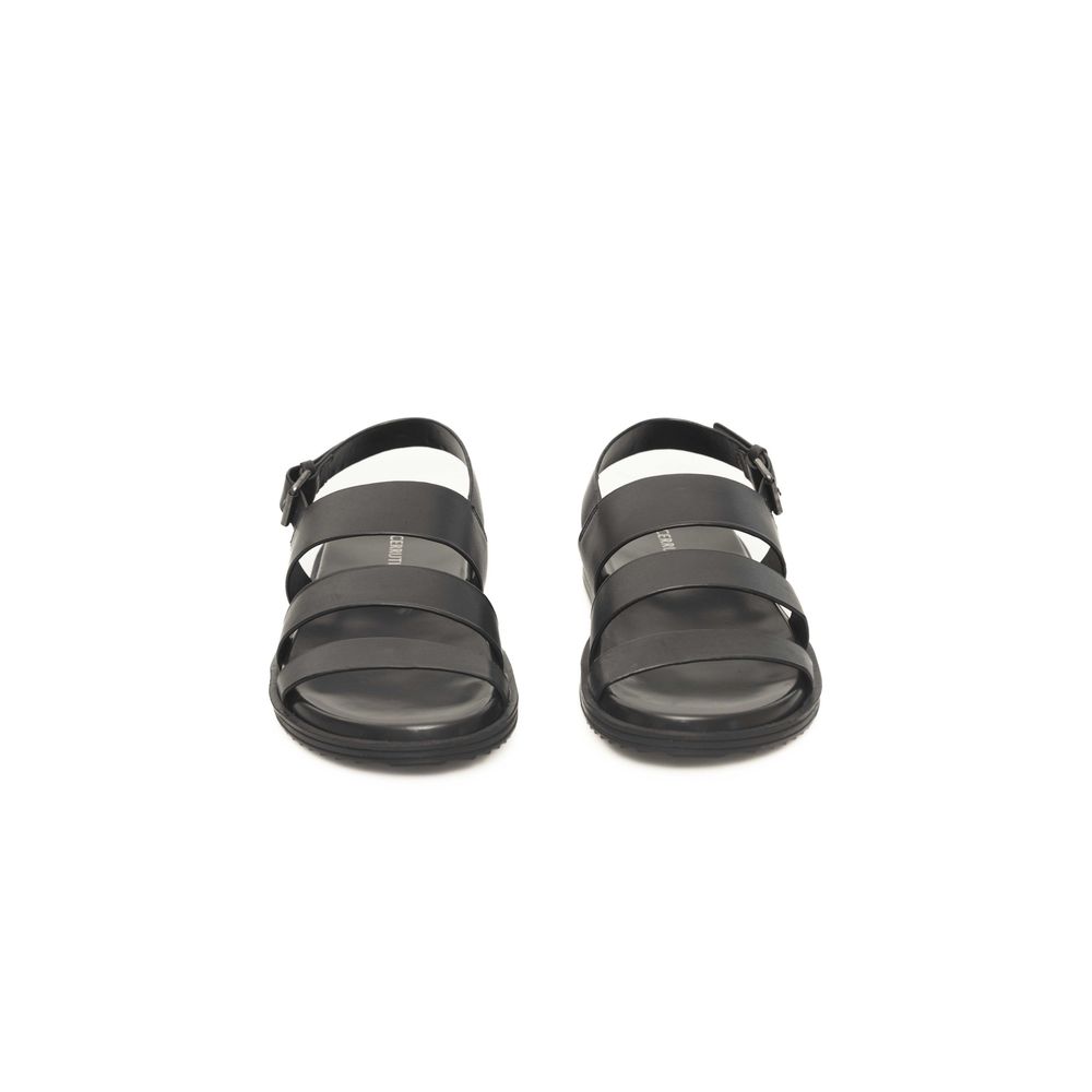 Cerruti 1881 Black Cowhide Men Sandal