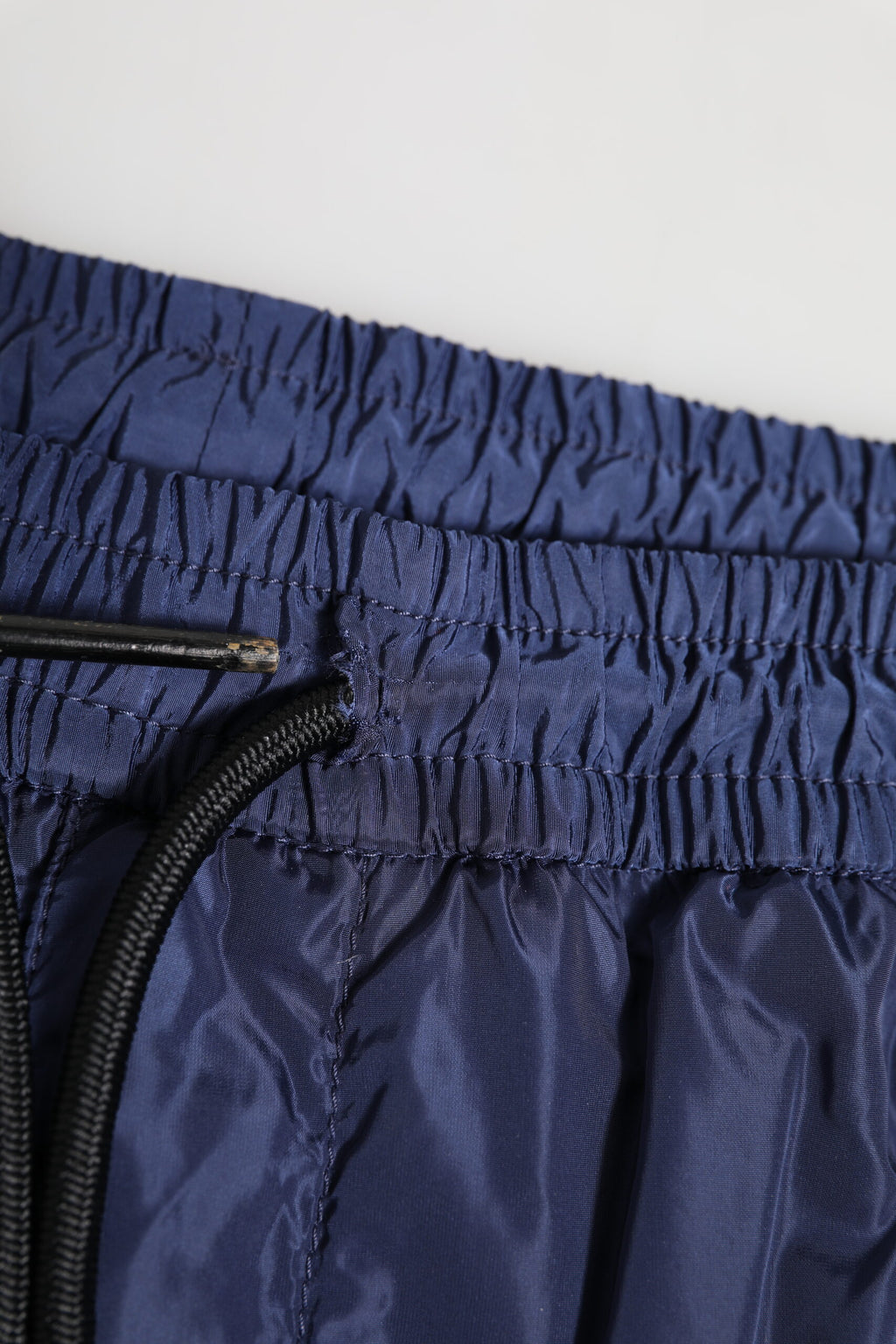 Blue Nylon Straight Jogger Sweatpants Pants