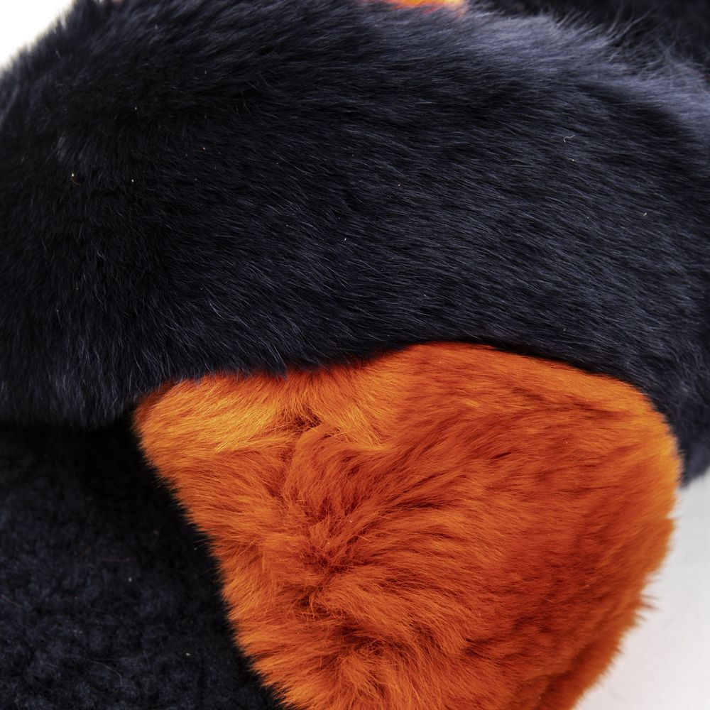 Mr&Mrs Italy Blue Rabbit Fur Women Sandal