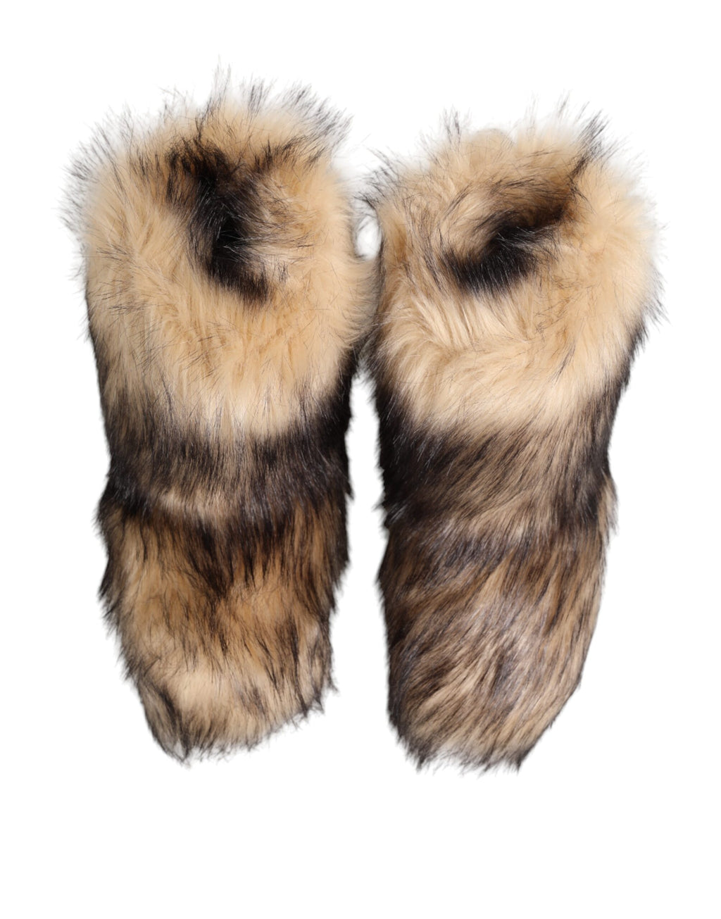 Brown Faux Skim Ski Fur Men Short Boots Shoes