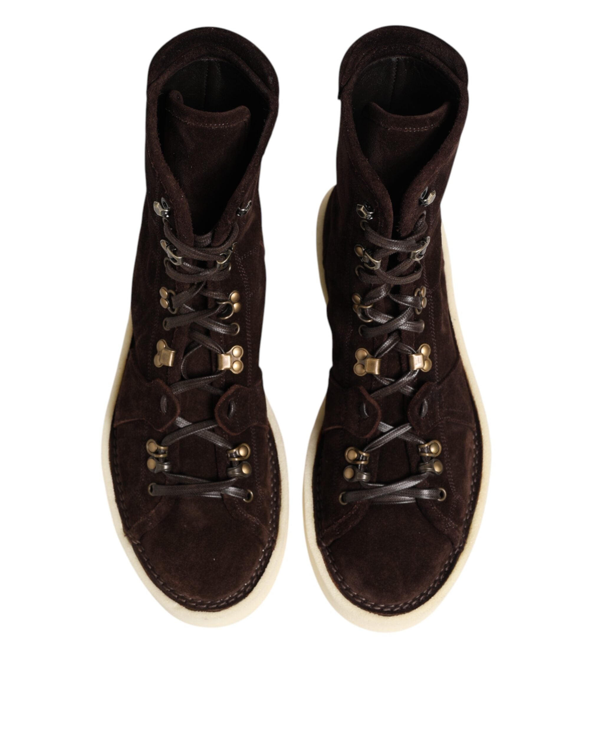 Brown Suede Lace Up Ankle Short Boots Shoes