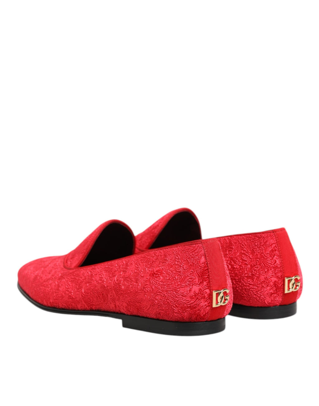Red Jacquard Loafers Formal Men Dress Shoes