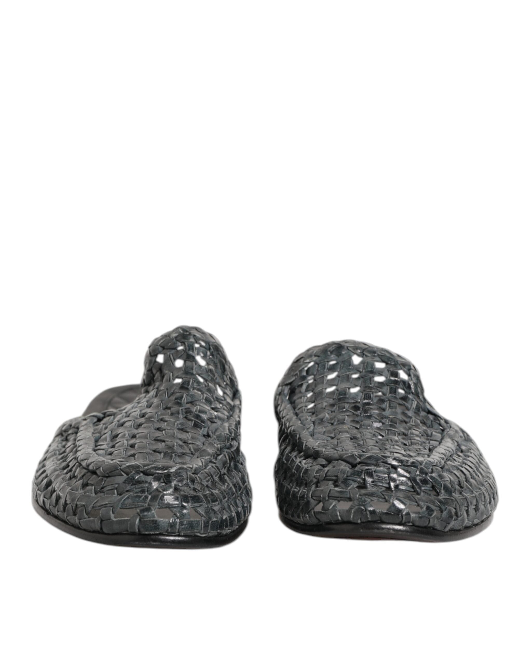 Blue Woven Slides MULES Men Sandals Shoes