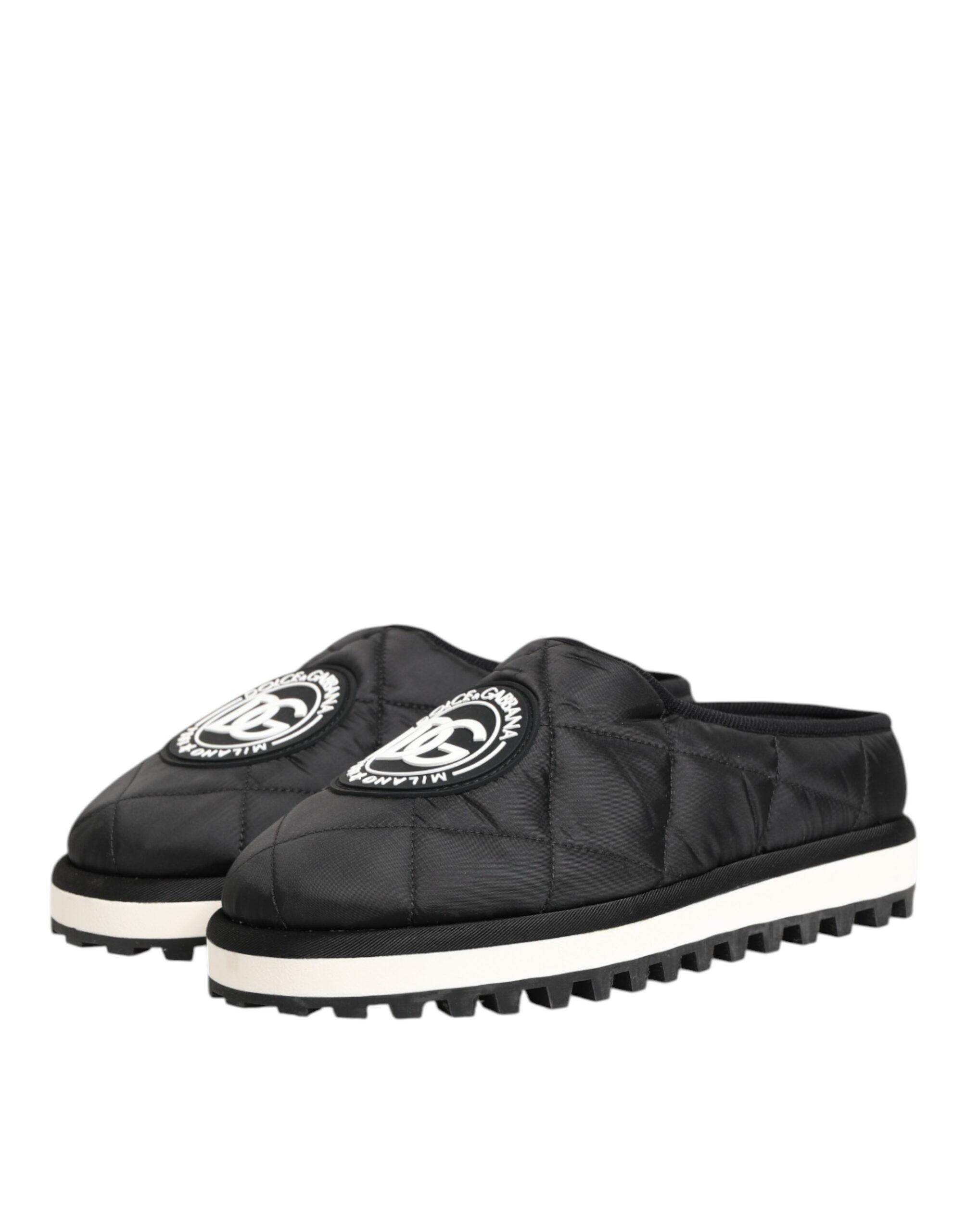 Black Nylon Low Top Slip On Sneaker Shoes