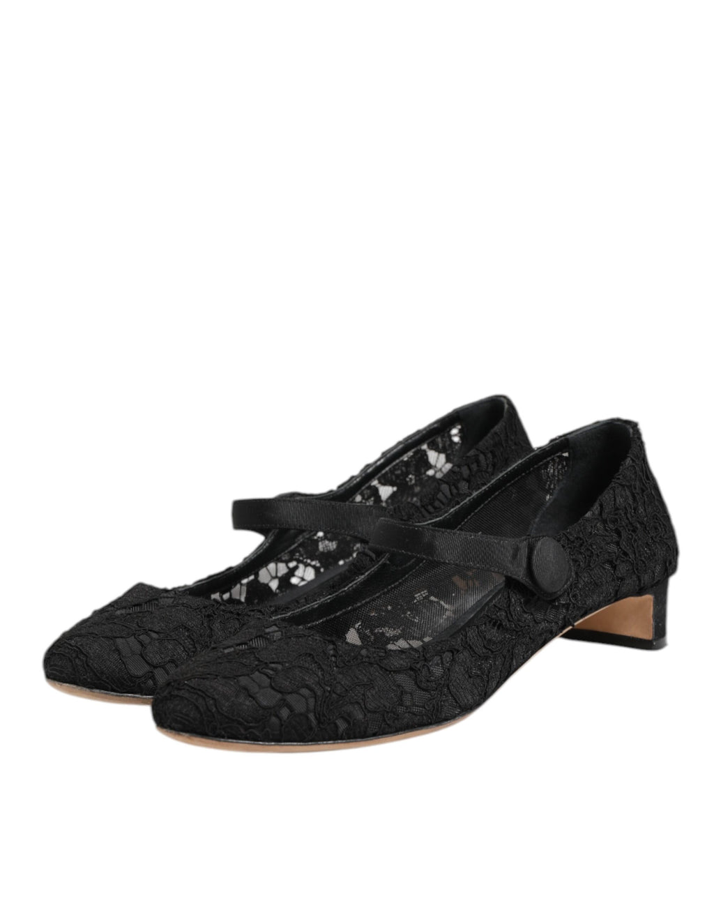 Black Vally Taormina Floral Lace Pumps Shoes