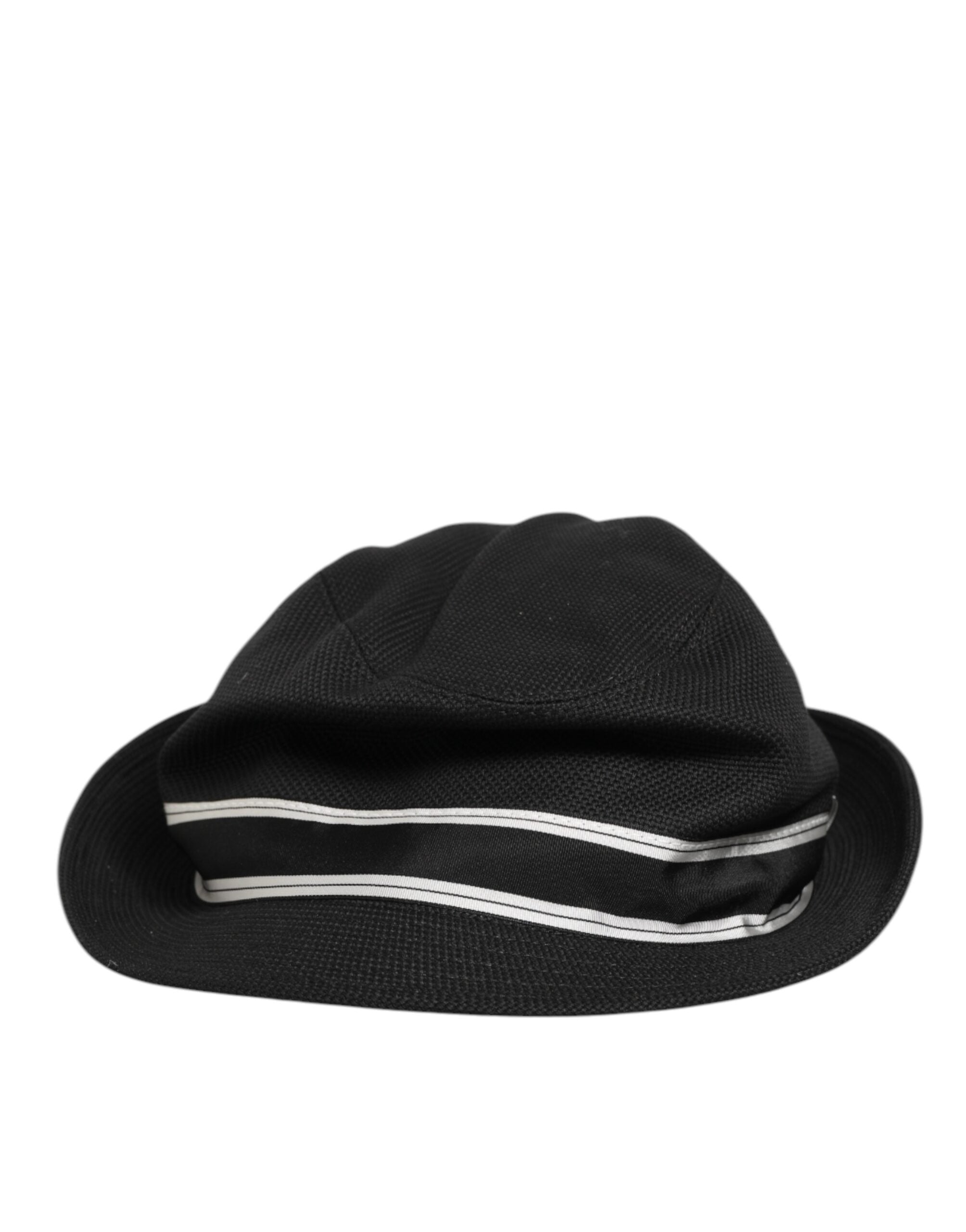 Black Cotton Polka Dot Lining Fedora Men Hat