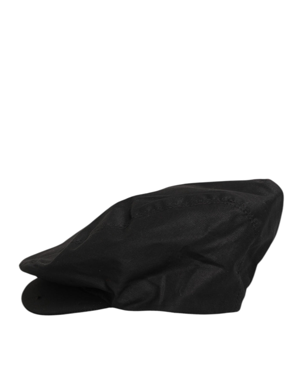 Black Cotton Stretch Newsboy Cloth Capello Hat
