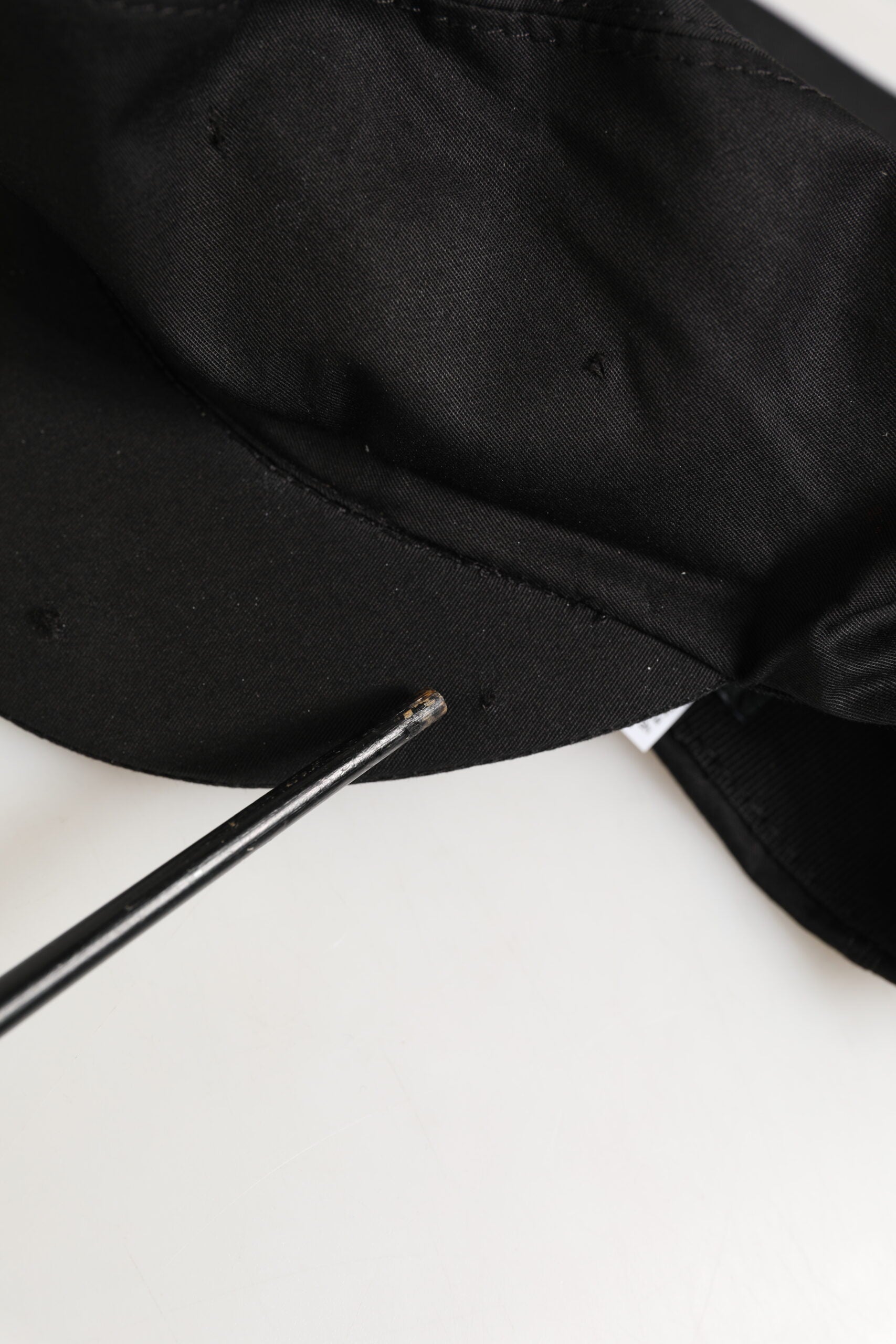 Black Cotton Stretch Newsboy Cloth Capello Hat