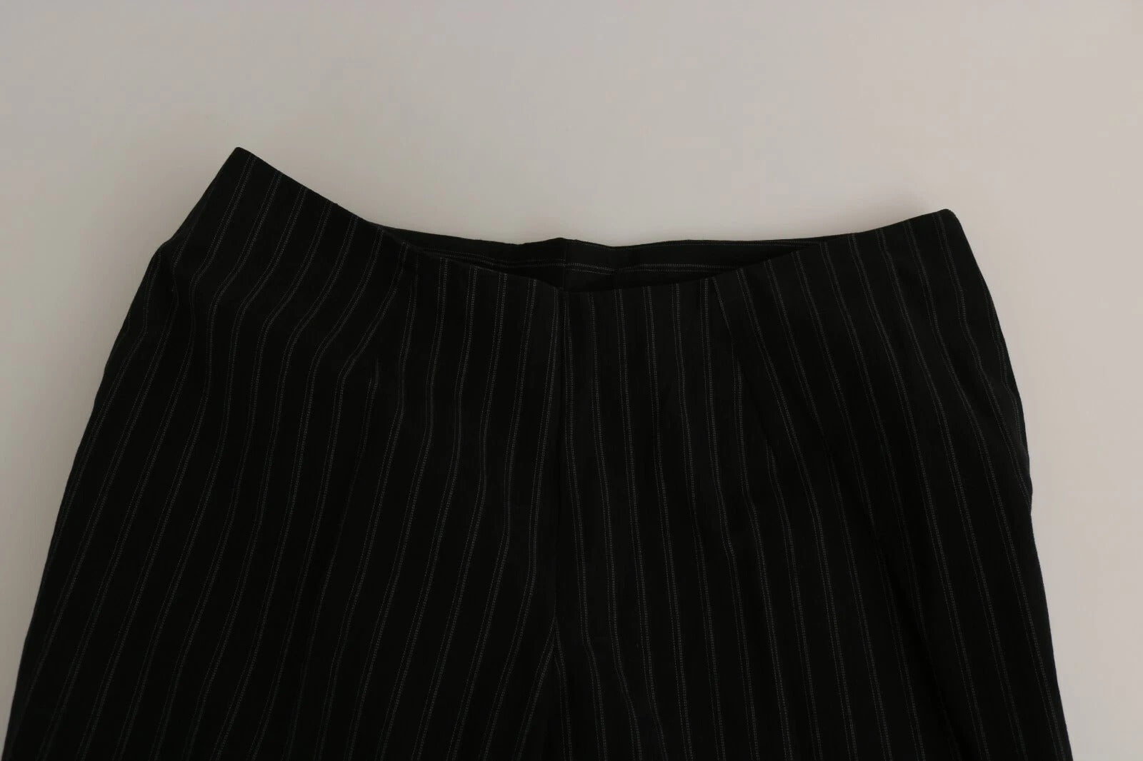 Black High Waist Straight Dress Trouser Pants