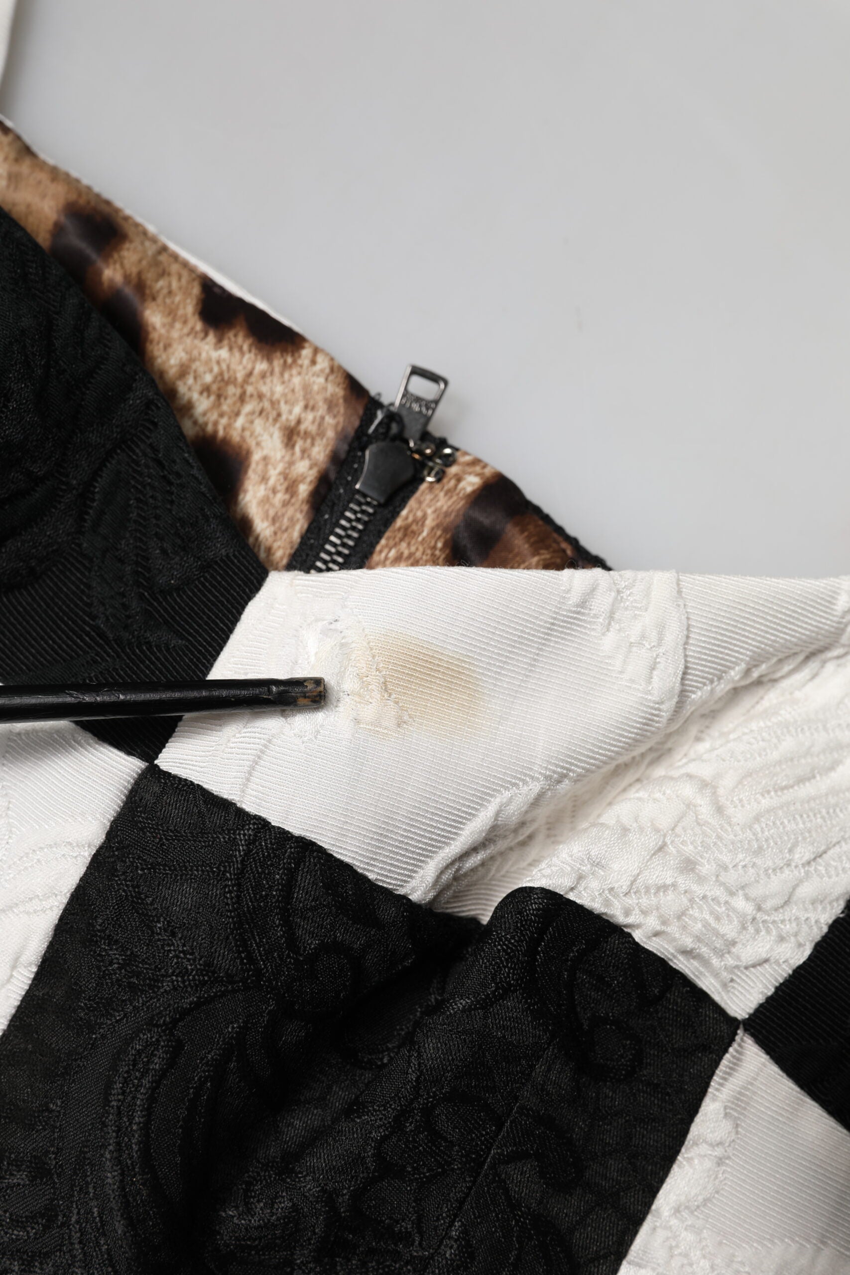 Black White Cropped Bustier Corset Bra Top