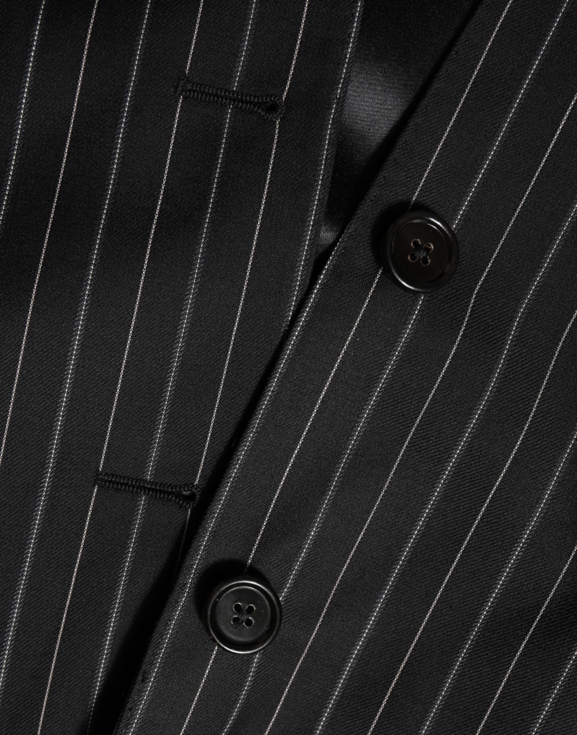 Black Stripes MARTINI 1 Button Suit Blazer