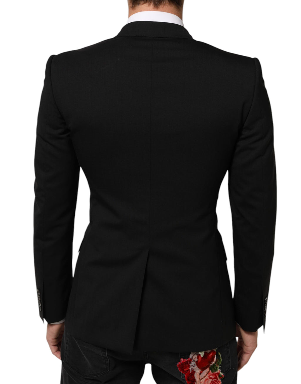 Black SICILIA Double Breasted Jacket Blazer