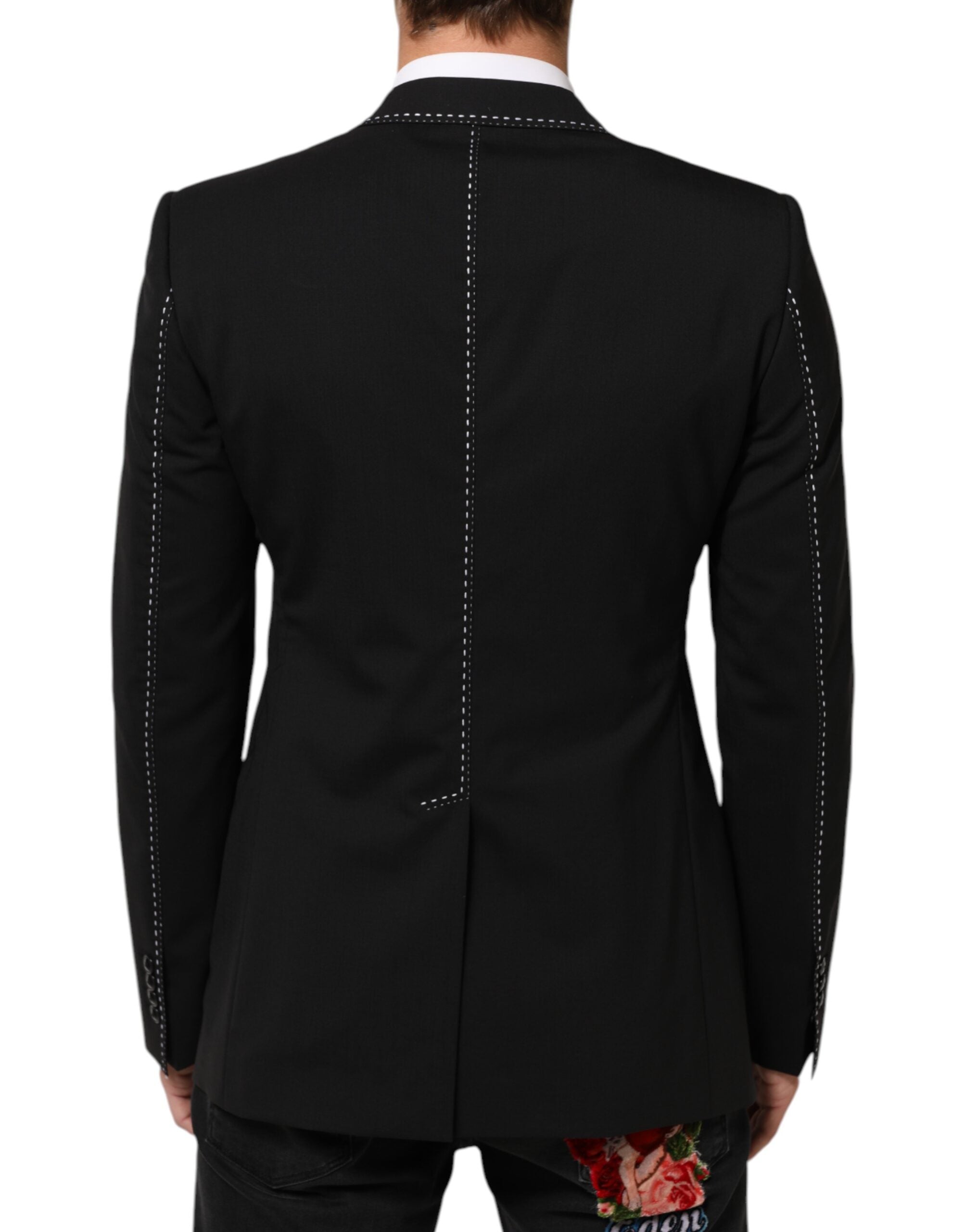 Black SICILIA 2 Buttons Suit Jacket Blazer