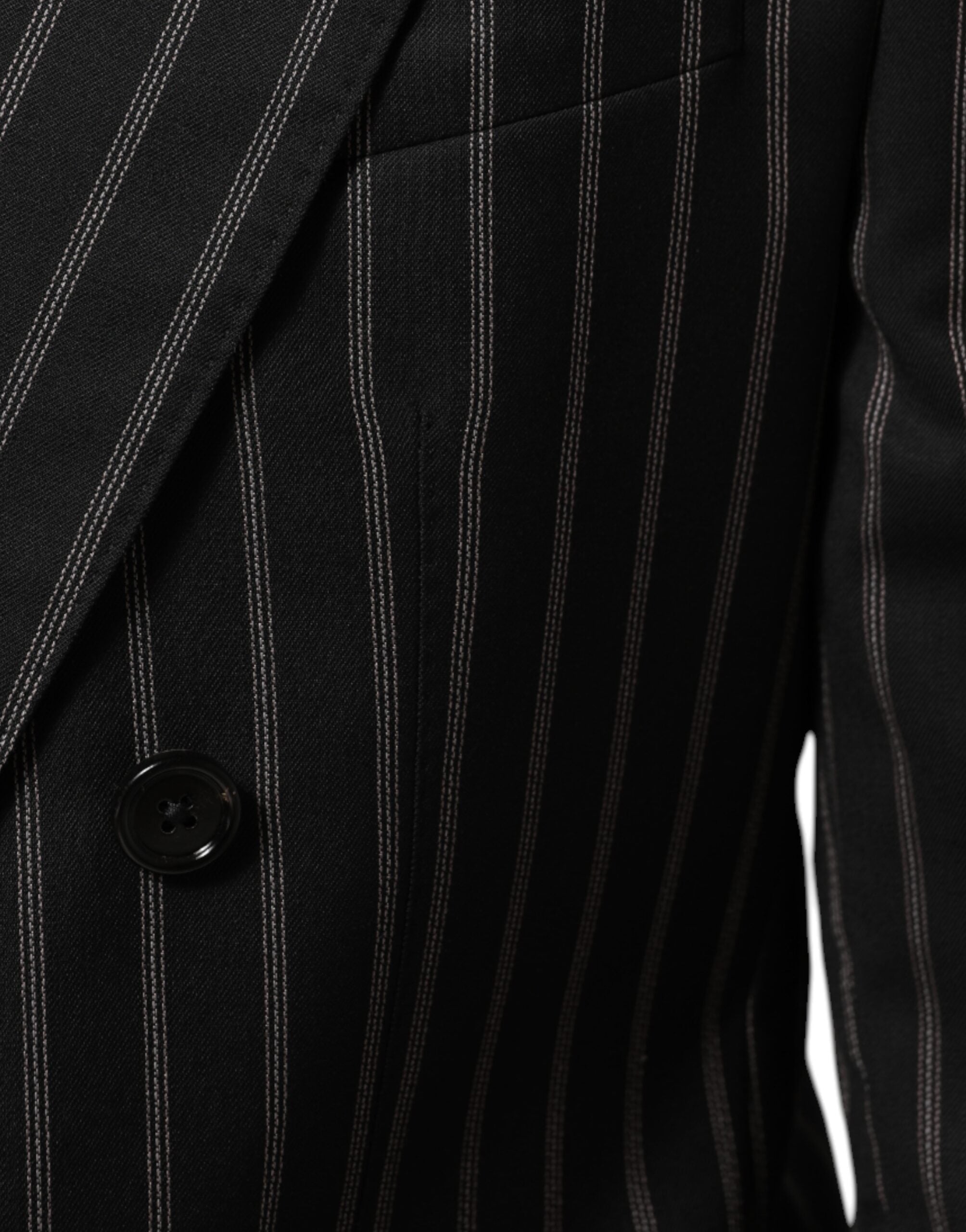 Black Stripes SICILIA 1 Button Suit Blazer