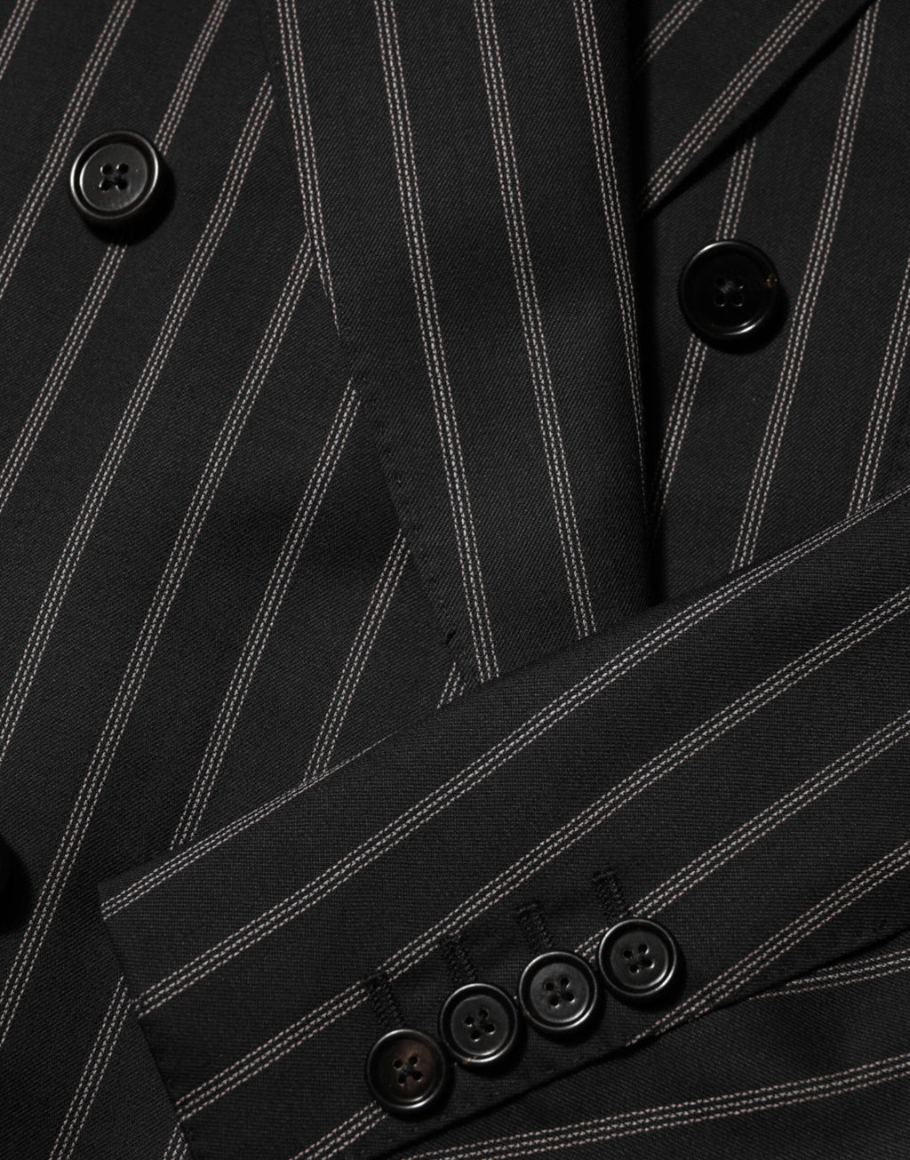 Black Stripes SICILIA 1 Button Suit Blazer