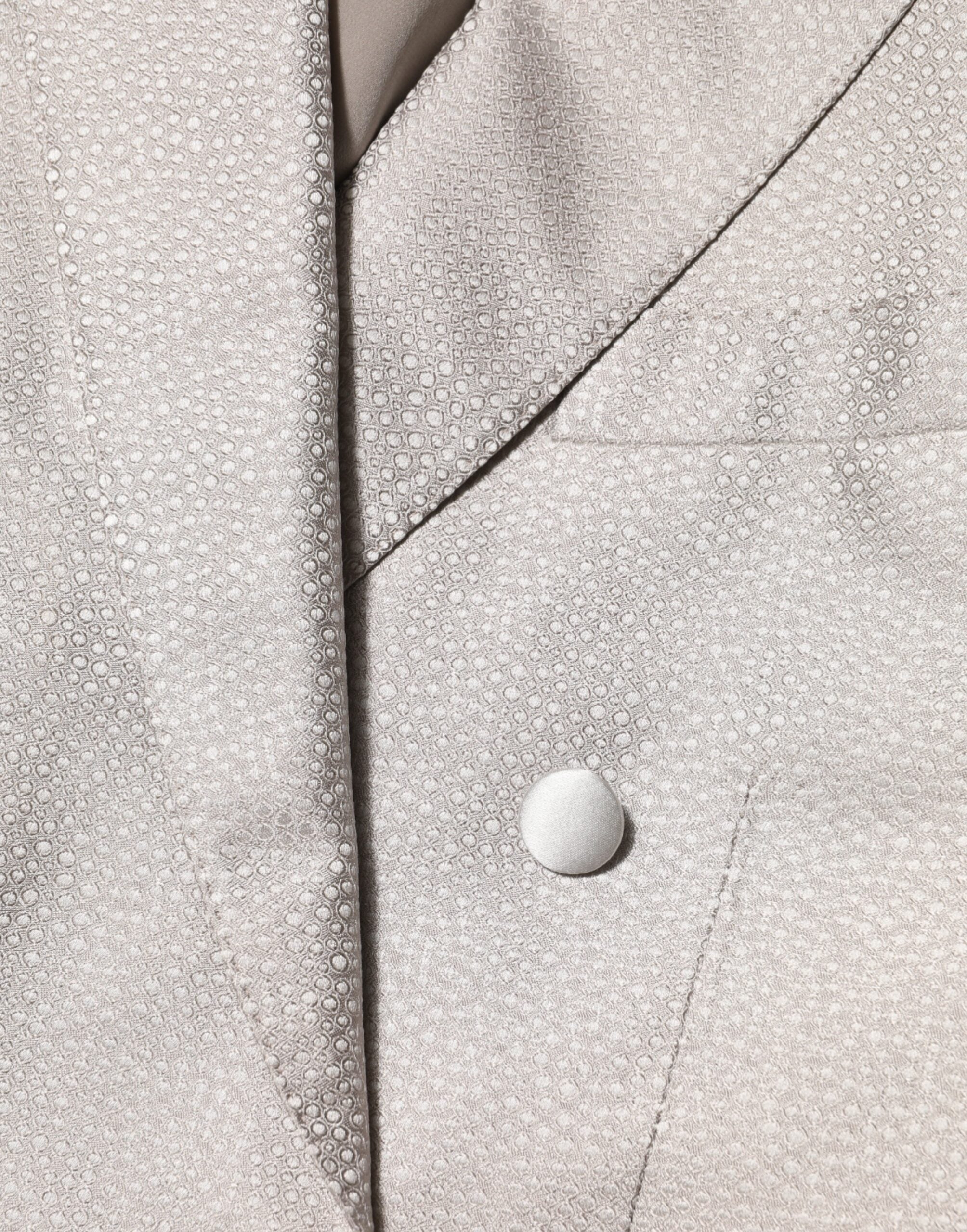 Beige MARTINI Double-Breasted Suit Blazer