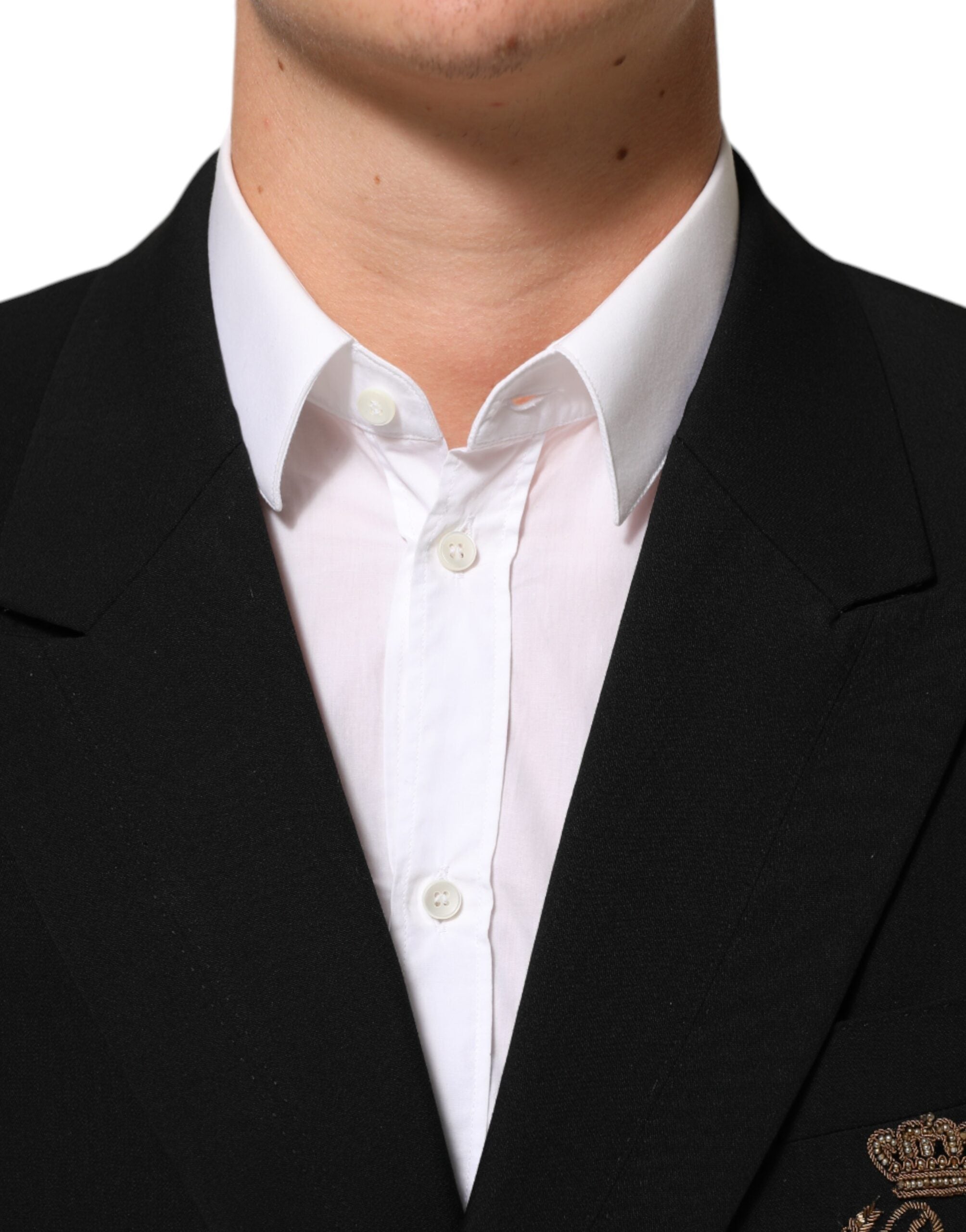 Black Wool 2 Buttons Suit Men Jacket Blazer