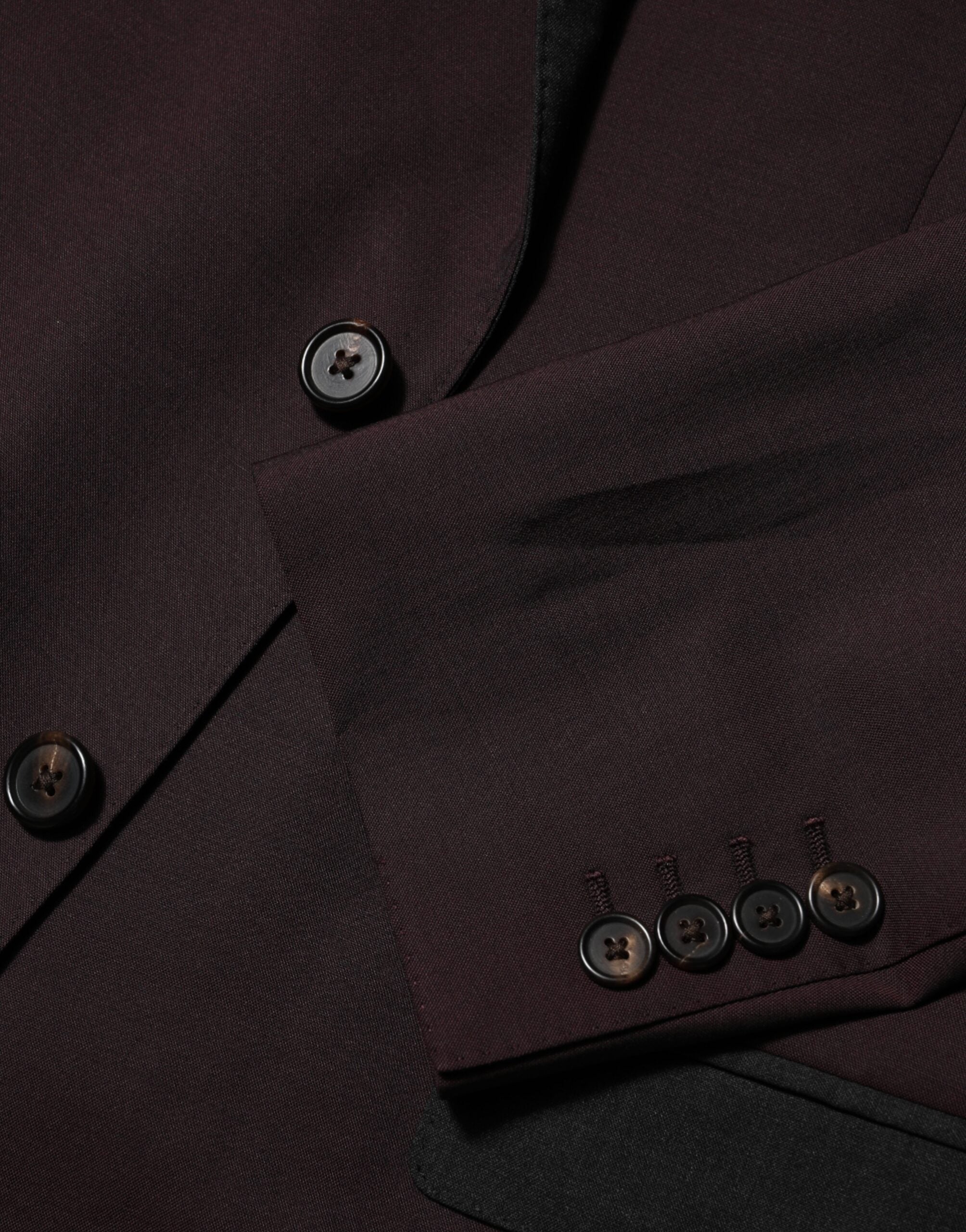 Maroon Wool 2 Buttons Suit Jacket Blazer